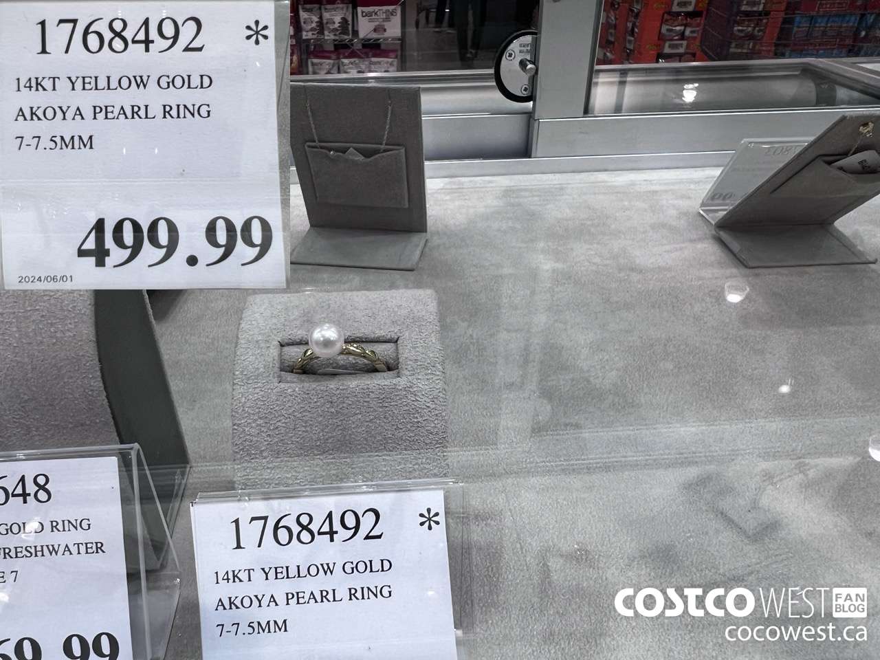 1768492 14KT YELLOW GOLD AKOYA PEARL RING 7-7.5MM $499.99