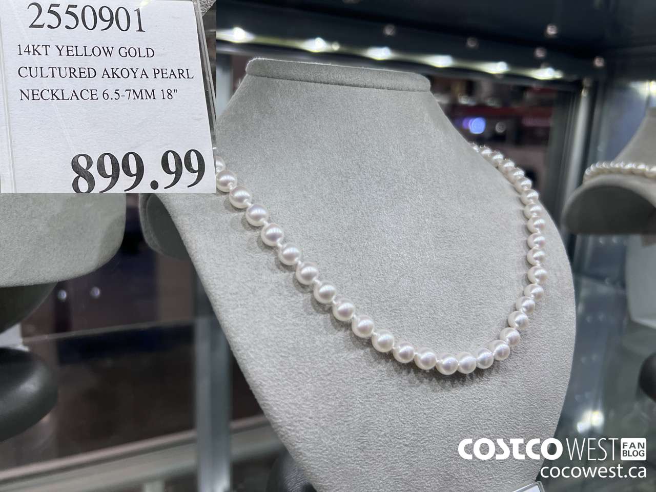 2550901 14KT YELLOW GOLD CULTURED AKOYA PEARL NECKLACE 6.5-7MM 18