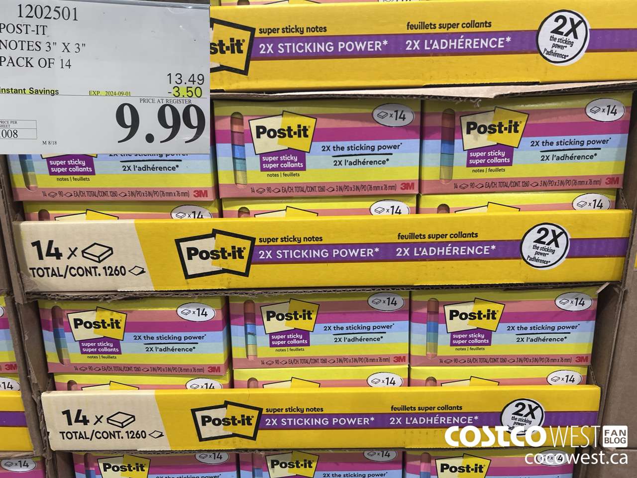 1202501 3M POST-IT NOTES 3