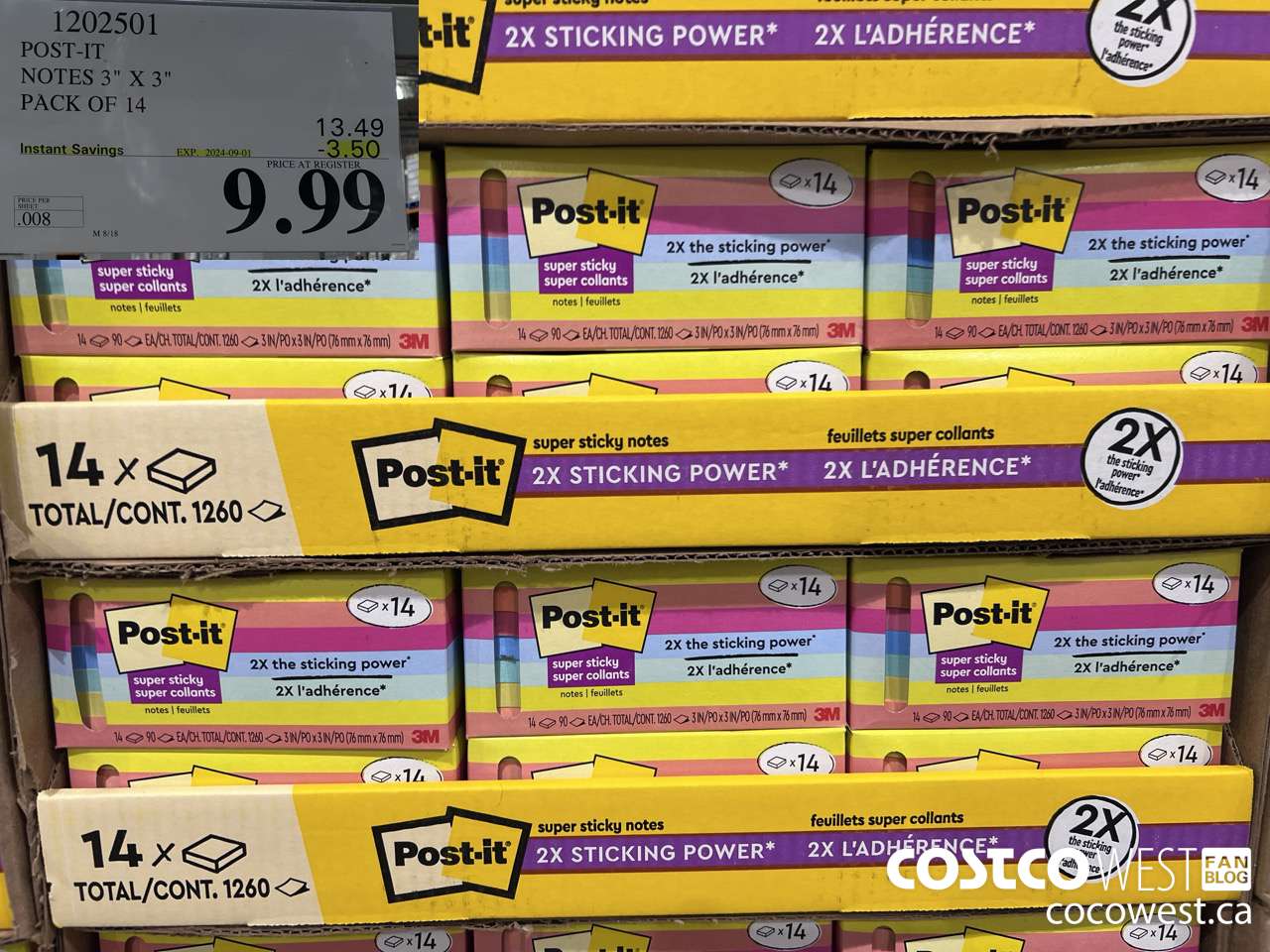 1202501 3M POST-IT NOTES 3