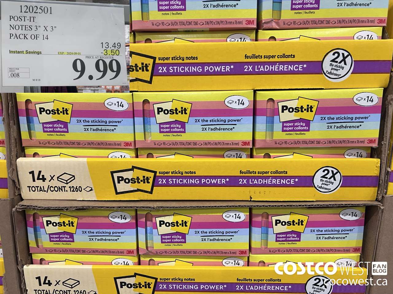 1202501 3M POST-IT NOTES 3