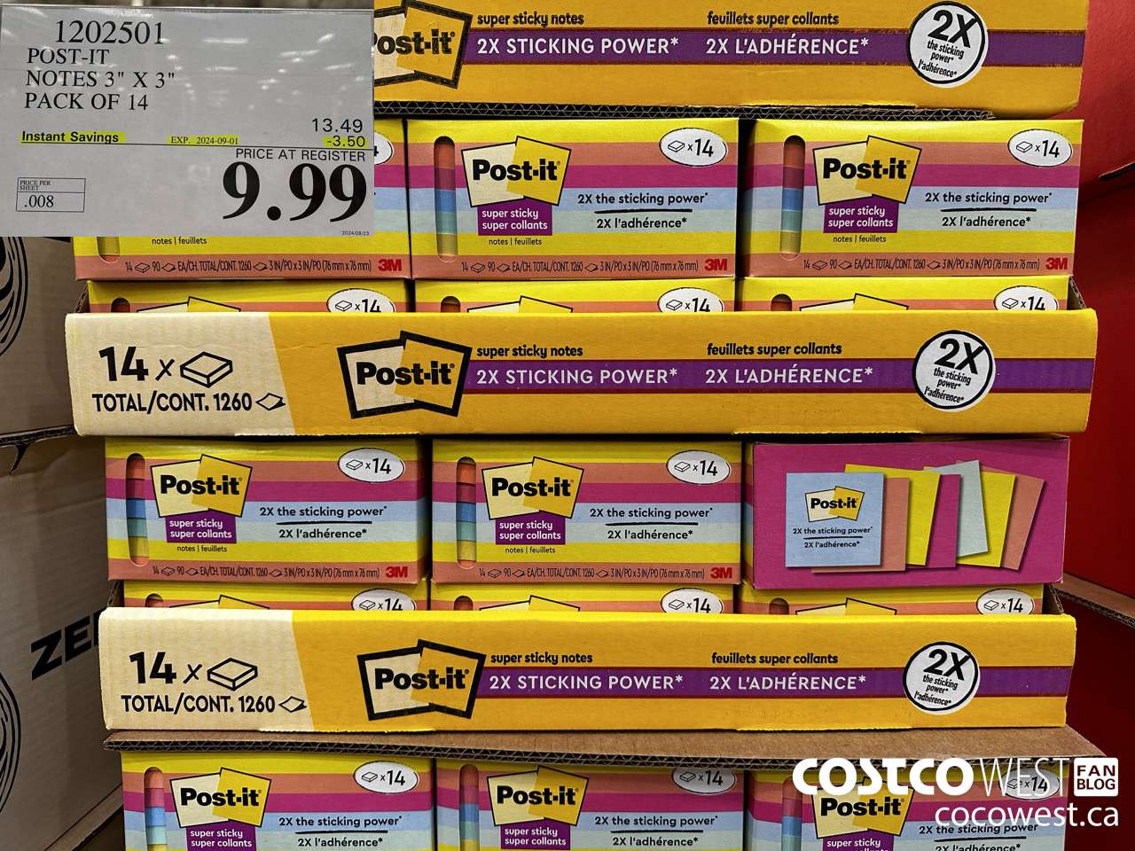 1202501 3M POST-IT NOTES 3