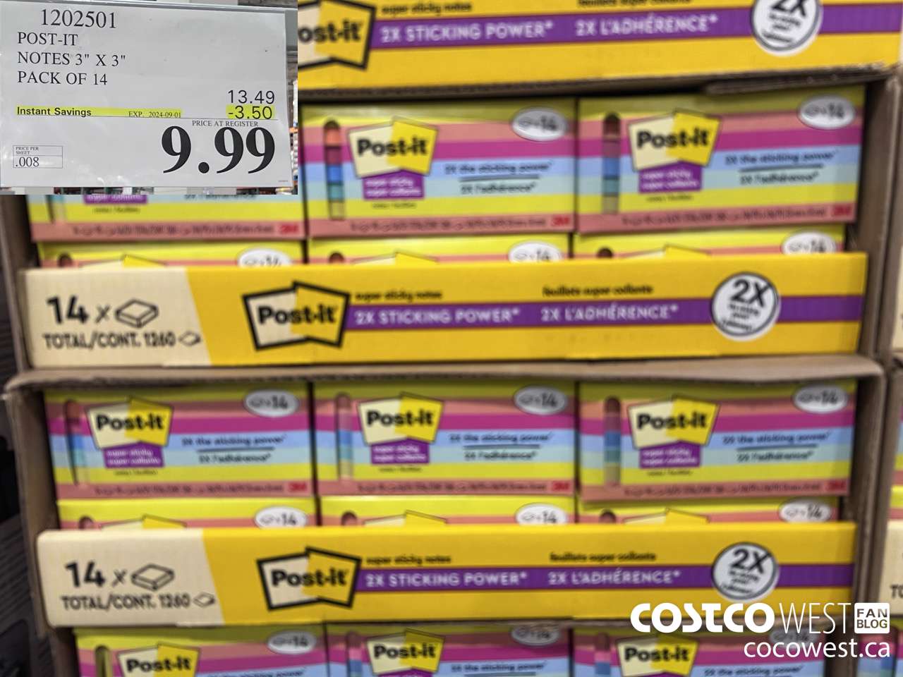 1202501 3M POST-IT NOTES 3