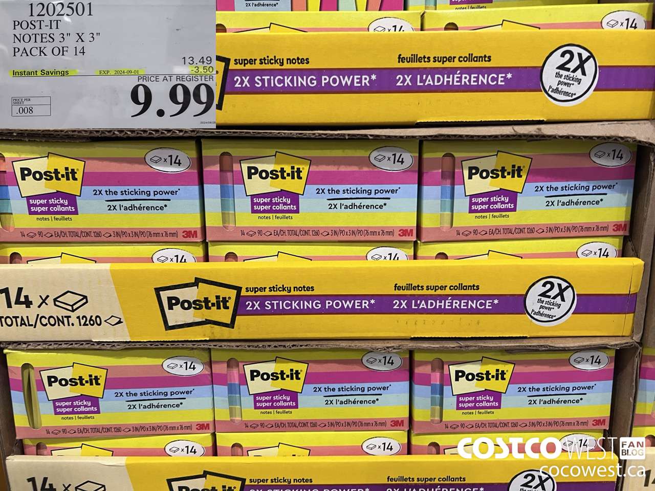 1202501 3M POST-IT NOTES 3