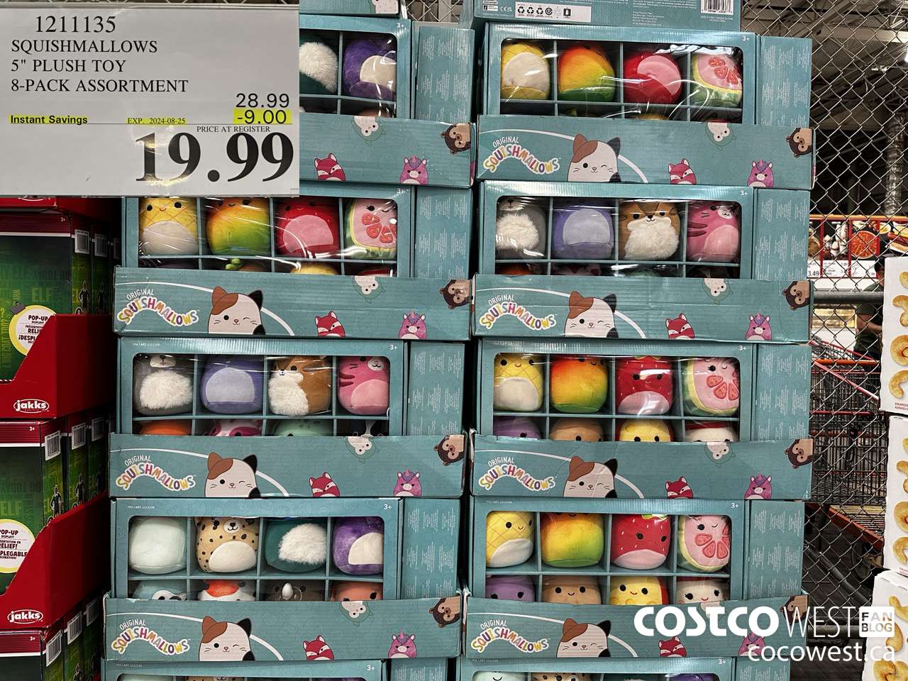 1211135 5-INCH SQUISHMALLOWS 8-PACK ASSORTMENT ($9.00 INSTANT SAVINGS EXPIRES ON 2024-08-25) $19.99