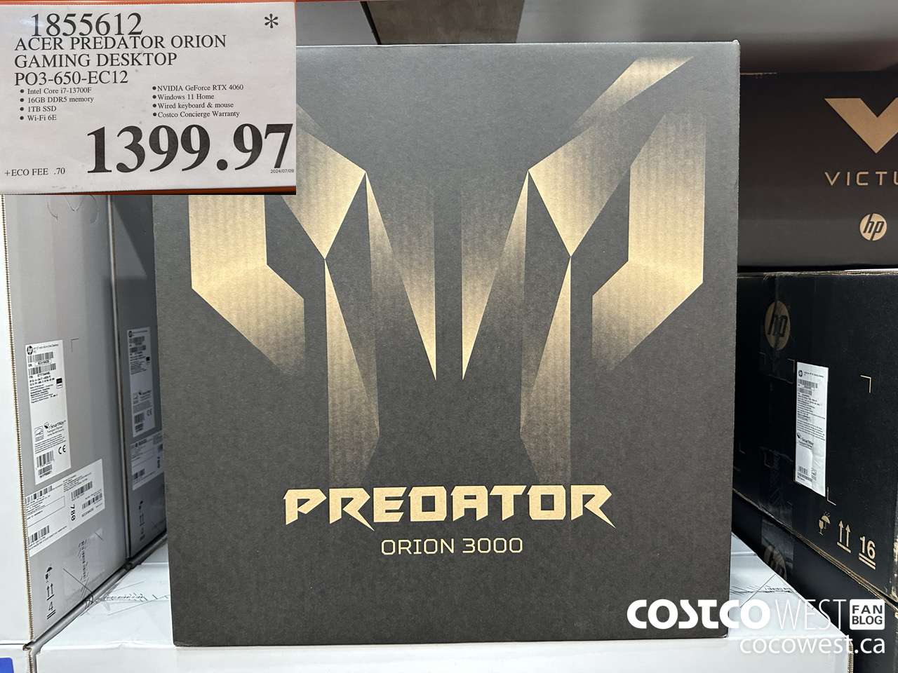 1855612 ACER PREDATOR ORION GAMING DESKTOP PO3-650-EC12 $1399.97