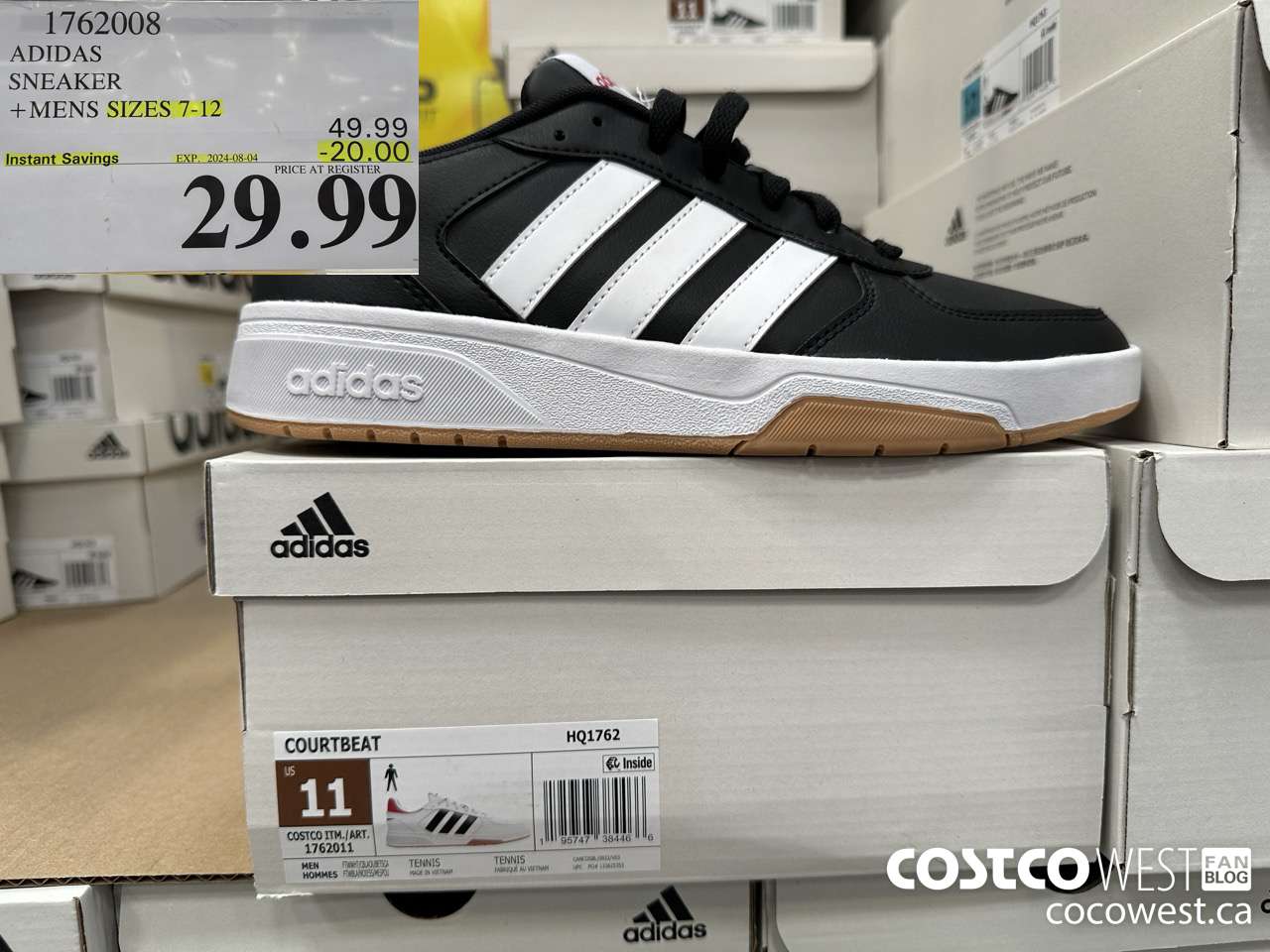 1762008 ADIDAS SNEAKER MENS SIZES 7-12 ($20.00 INSTANT SAVINGS EXPIRES ON 2024-08-04) $29.99