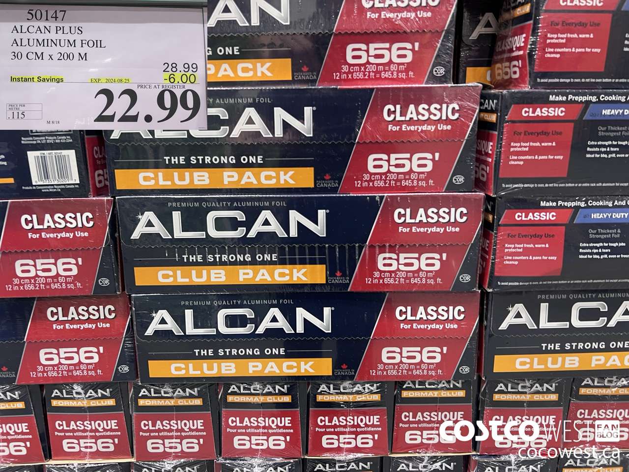 50147 ALCAN PLUS ALUMINUM FOIL 30 cm x 200 m ($6.00 INSTANT SAVINGS EXPIRES ON 2024-08-25) $22.99