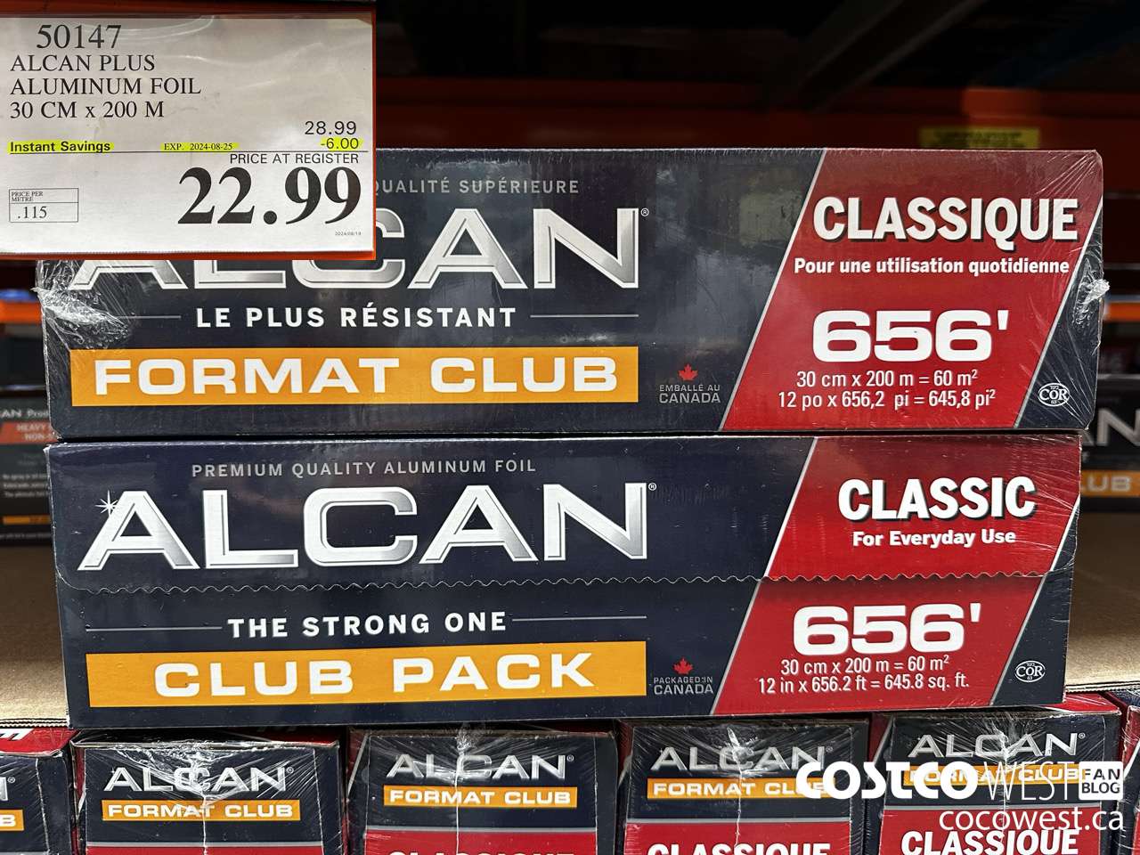 50147 ALCAN PLUS ALUMINUM FOIL 30 cm x 200 m ($6.00 INSTANT SAVINGS EXPIRES ON 2024-08-25) $22.99