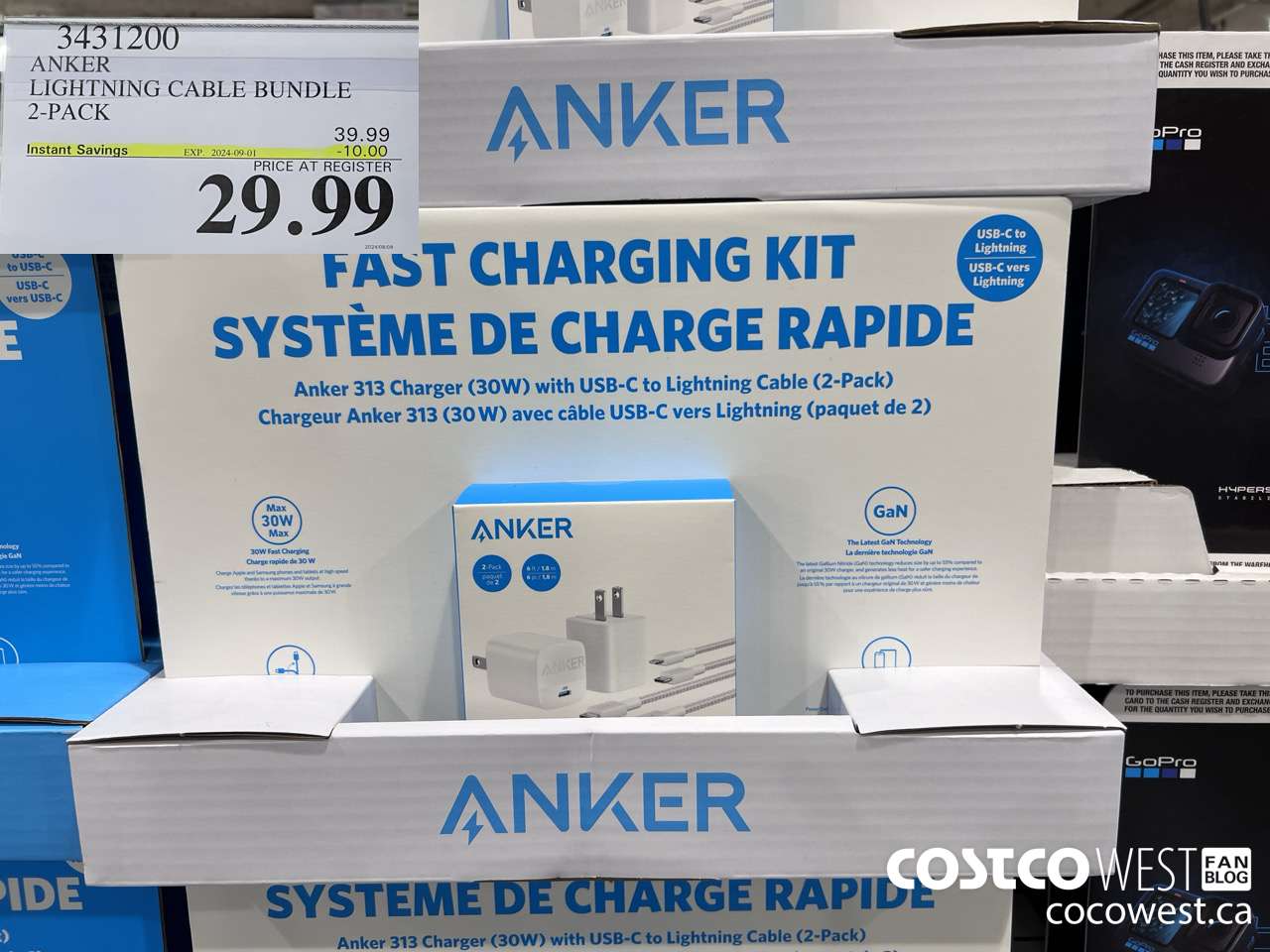 3431200 ANKER LIGHTNING CABLE BUNDLE 2-PACK ($10.00 INSTANT SAVINGS EXPIRES ON 2024-09-01) $29.99