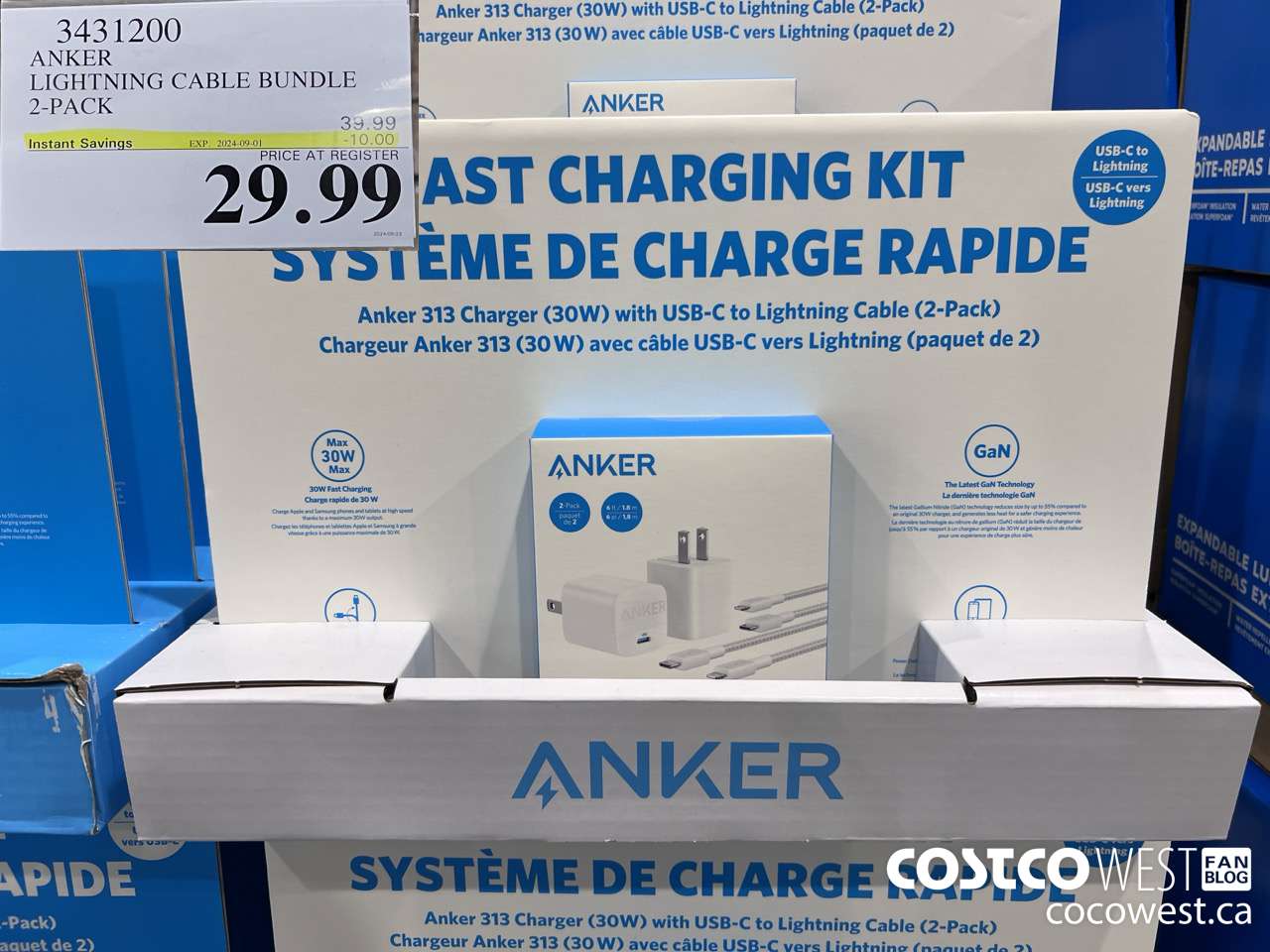 3431200 ANKER LIGHTNING CABLE BUNDLE 2-PACK ($10.00 INSTANT SAVINGS EXPIRES ON 2024-09-01) $29.99