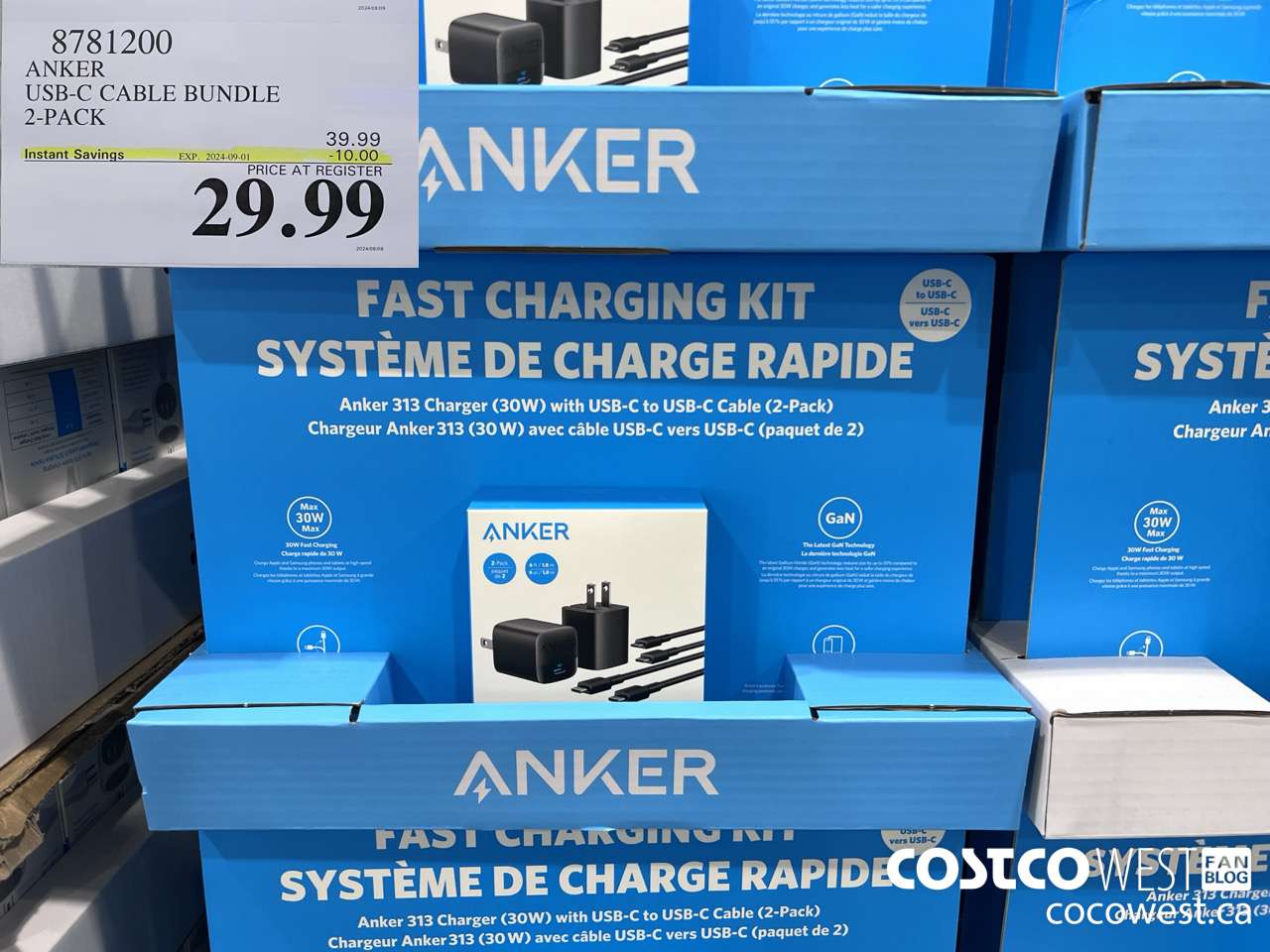 8781200 ANKER USB-C CABLE BUNDLE 2-PACK ($10.00 INSTANT SAVINGS EXPIRES ON 2024-09-01) $29.99