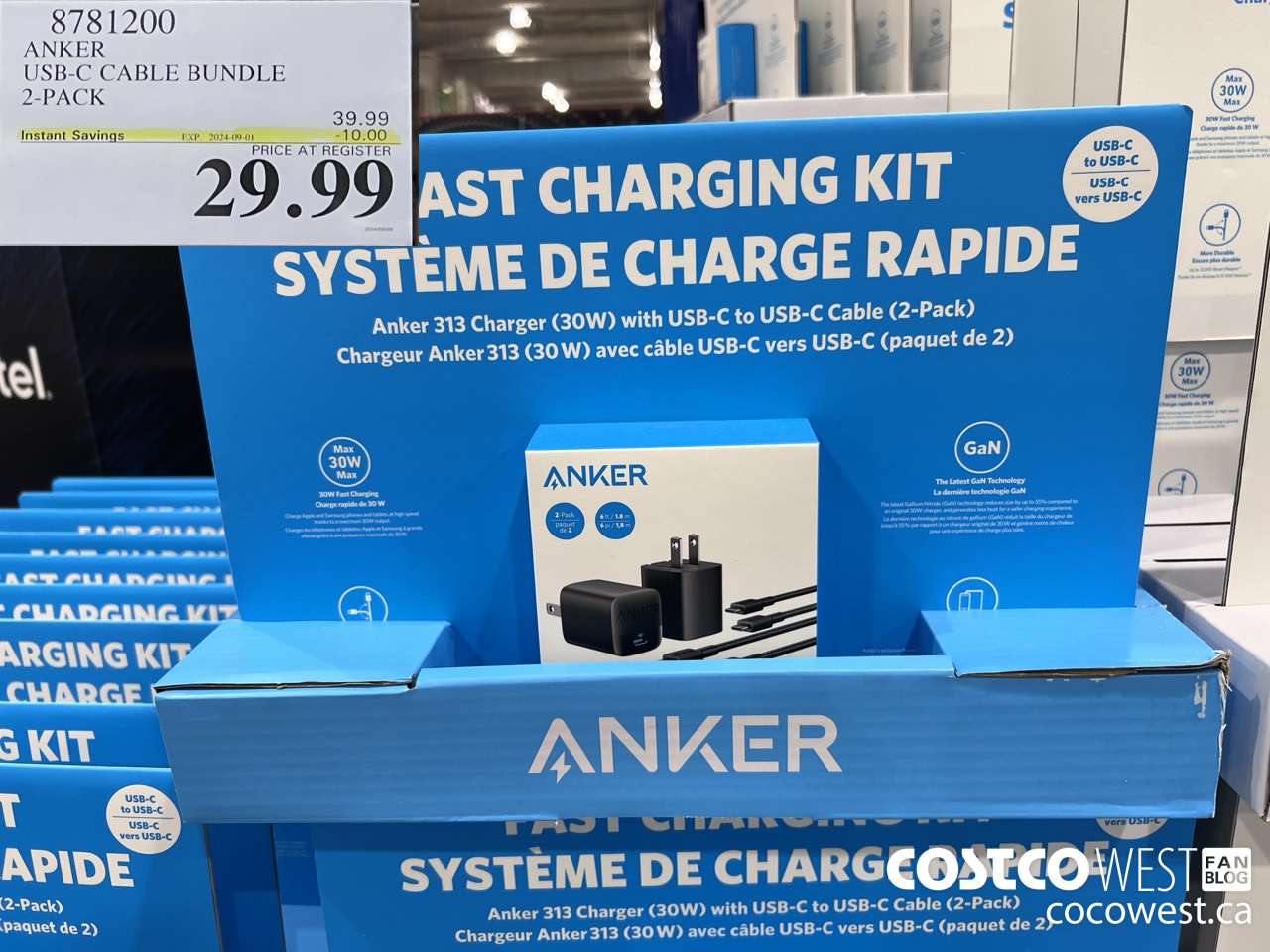 8781200 ANKER USB-C CABLE BUNDLE 2-PACK ($10.00 INSTANT SAVINGS EXPIRES ON 2024-09-01) $29.99