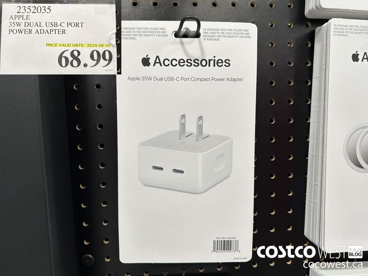 2352035 APPLE 35W DUAL USB-C PORT POWER ADAPTER (EXPIRES ON 2024-09-10) $68.99