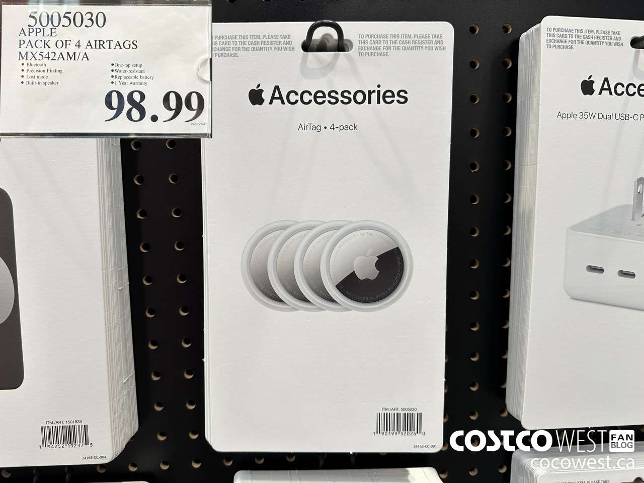 5005030 APPLE AIRTAG PACK OF 4 MX542AM/A $9.99