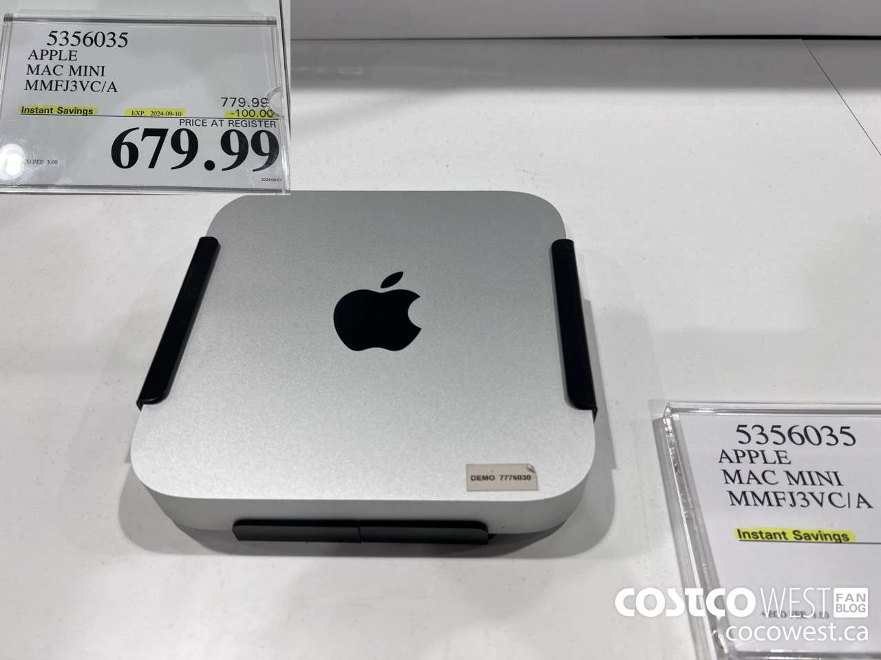 5356035 APPLE MAC MINI MMFJ3VC/A ($100.00 INSTANT SAVINGS EXPIRES ON 2024-09-10) $679.99