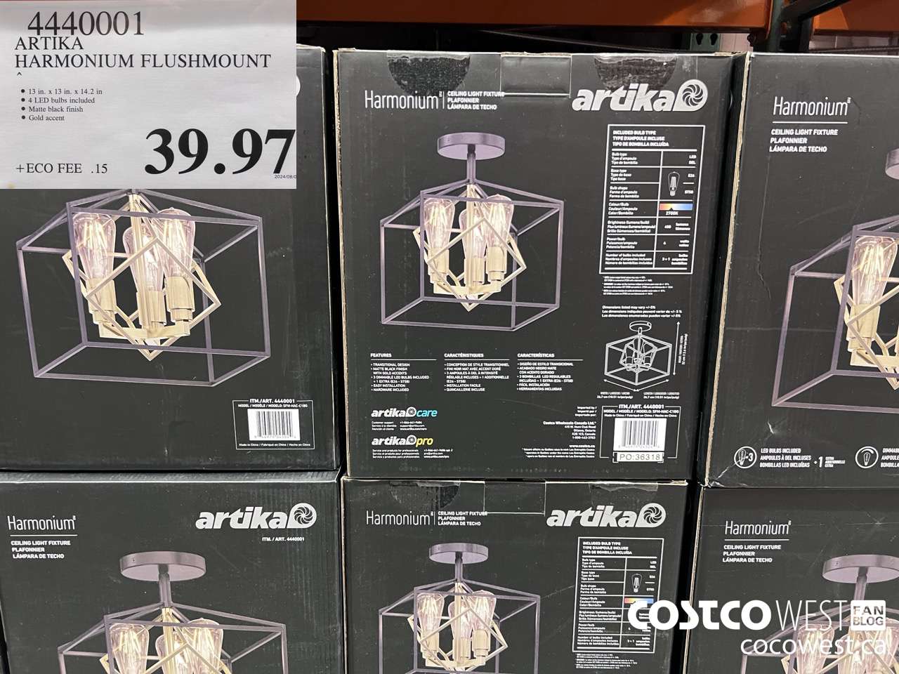 4440001 ARTIKA HARMONIUM FLUSHMOUNT $39.97