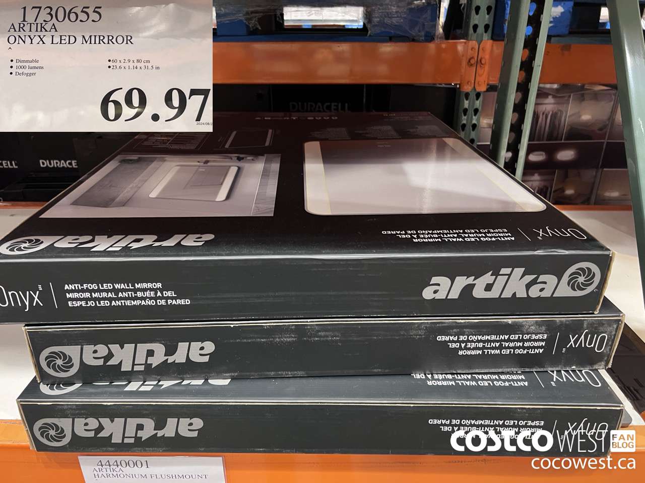 1730655 ARTIKA ONYX LED MIRROR $69.97