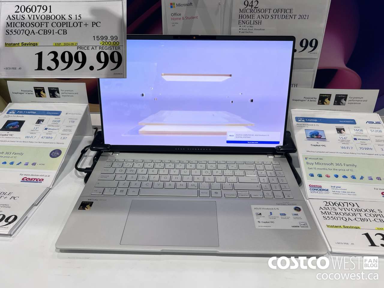 2060791 ASUS VIVOBOOK S 15 MICROSOFT COPILOT + PC S5507QA-CB91-CB ($200.00 INSTANT SAVINGS EXPIRES ON 2024-09-15) $1399.99