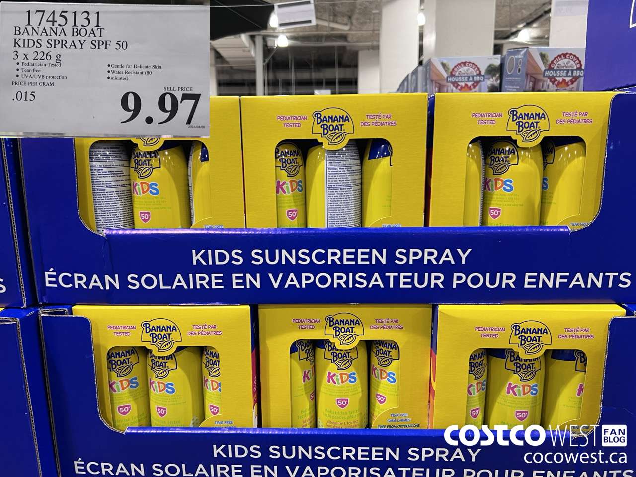 1745131 BANANA BOAT KIDS SPRAY SPF 50 3 X 226 G $9.97