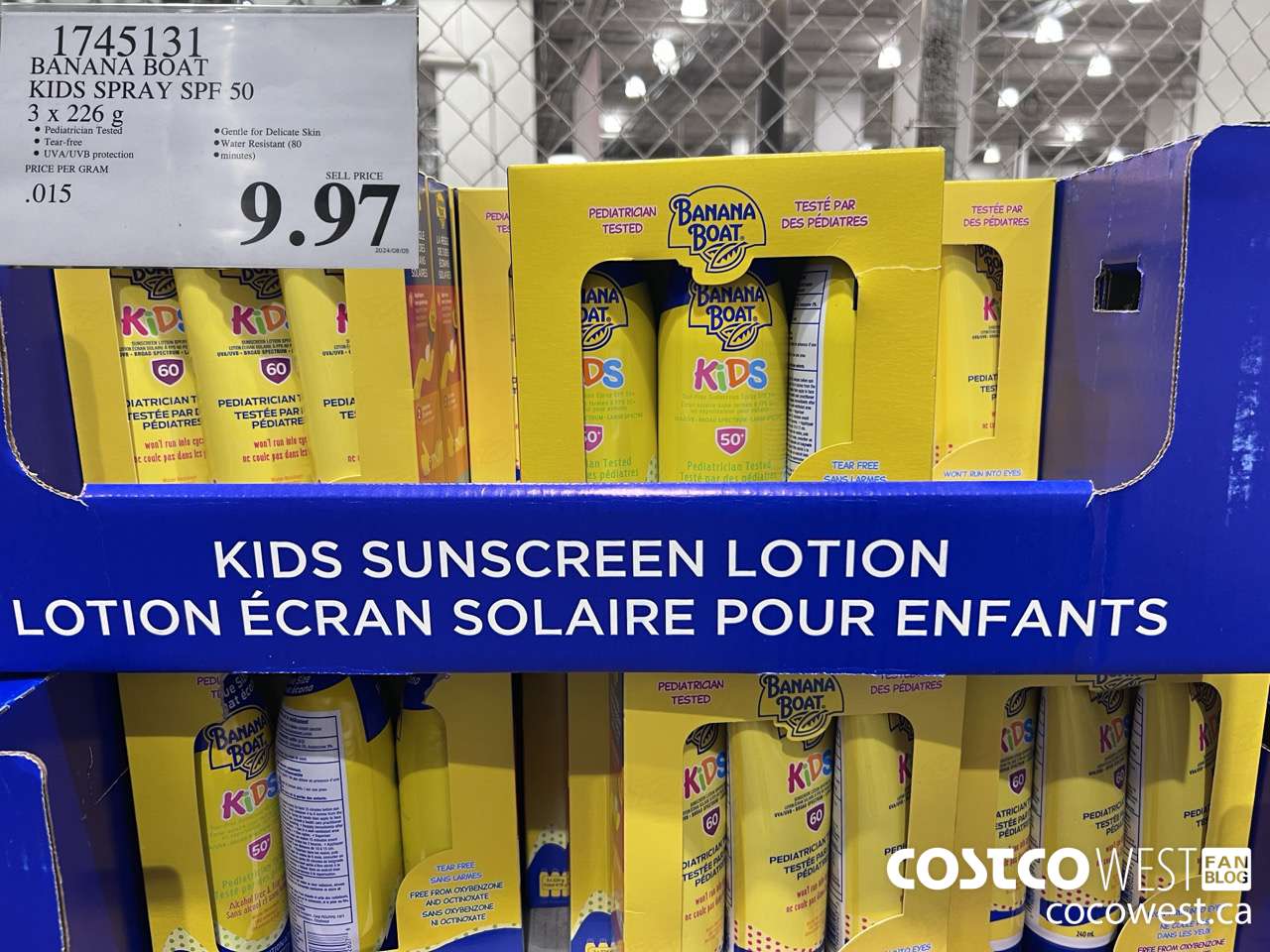 1745131 BANANA BOAT KIDS SPRAY SPF 50 3 X 226 G $9.97