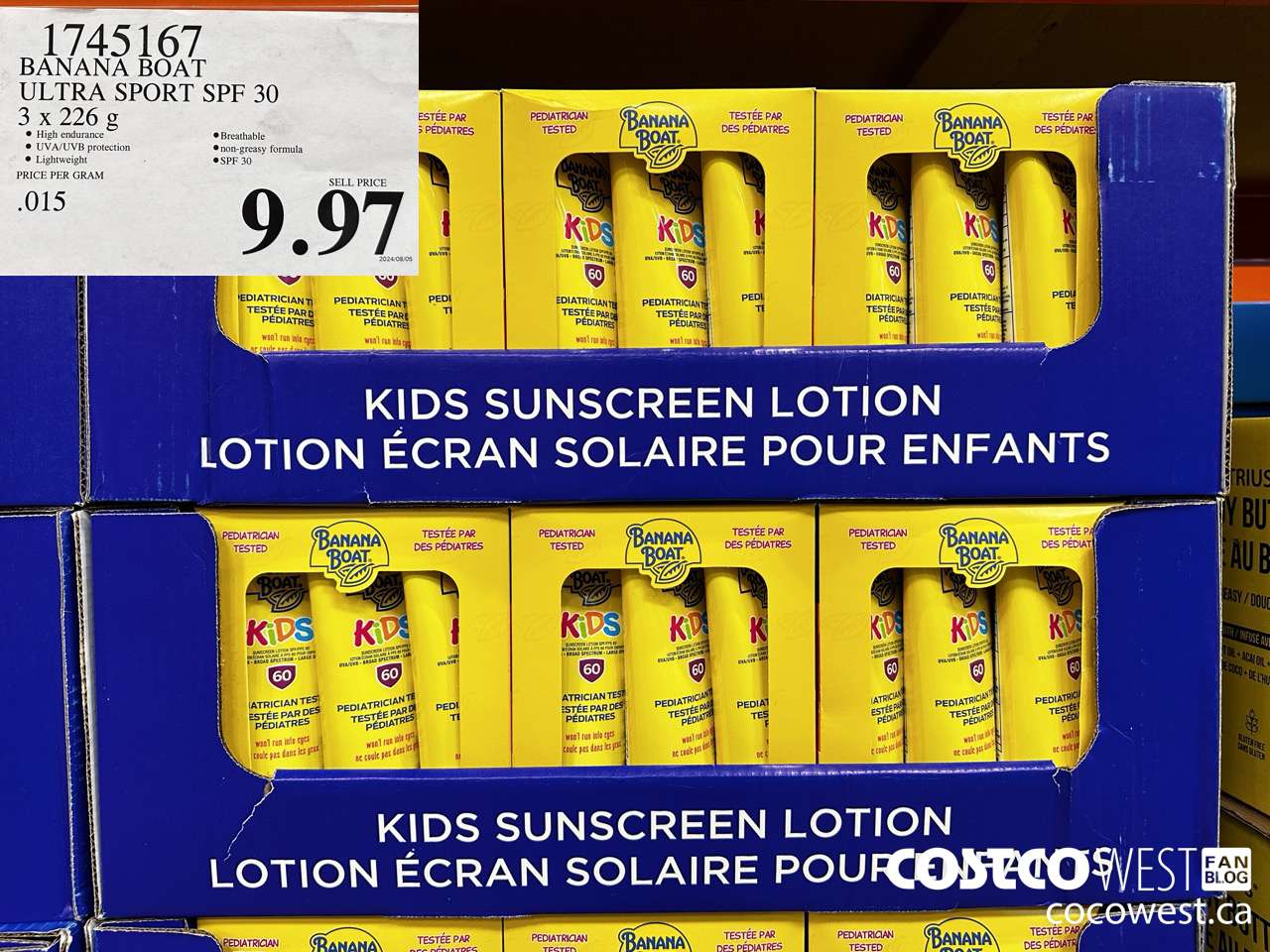 1745167 BANANA BOAT ULTRA SPORT SPF 30 3 X 226 G $9.97