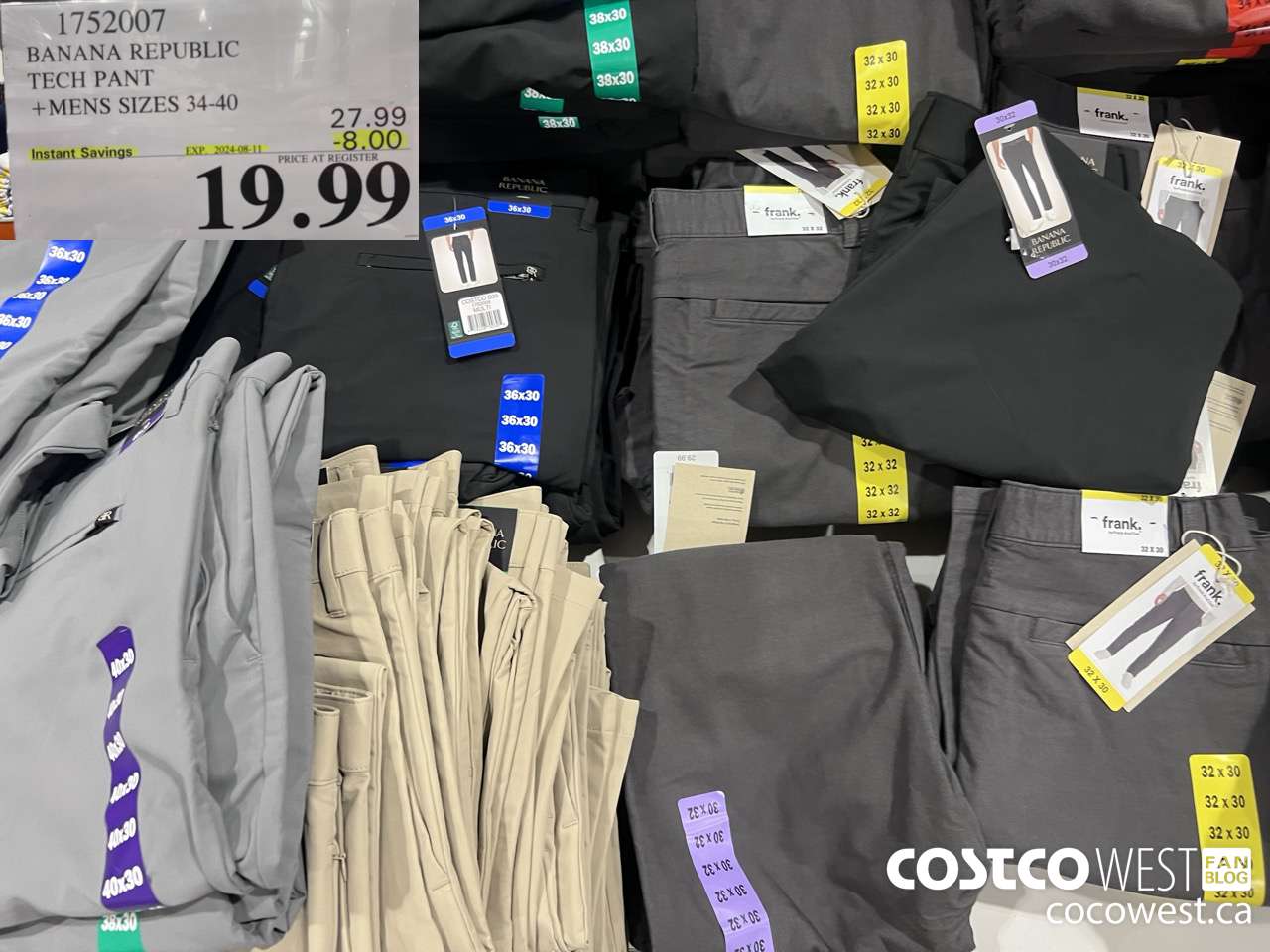 1752007 BANANA REPUBLIC TECH PANT MENS SIZES 34-40 ($8.00 INSTANT SAVINGS EXPIRES ON 2024-08-11) $19.99