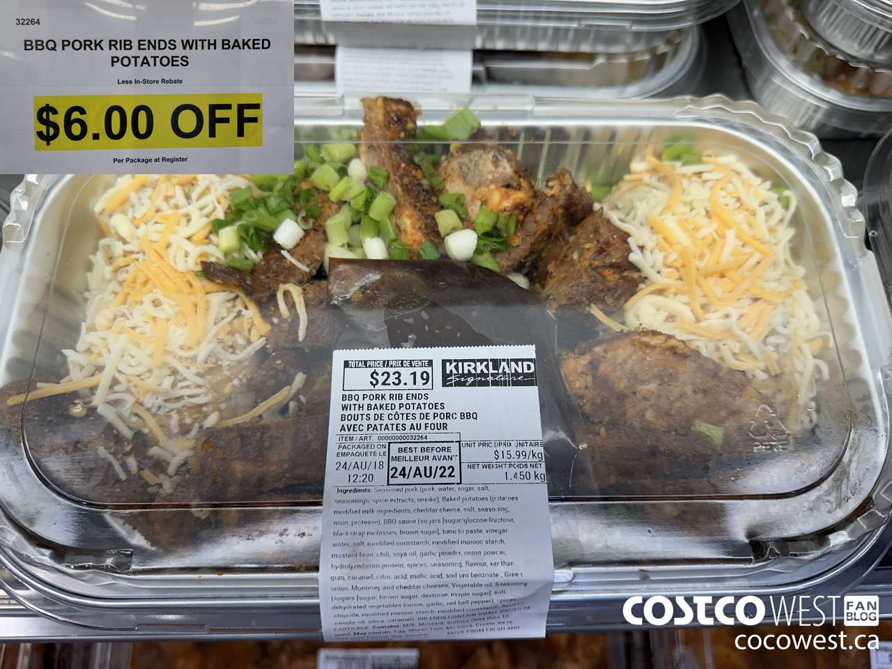 32264 BBO PORK RIB ENDS WITH BAKED POTATOES  ($6.00 INSTANT SAVINGS)