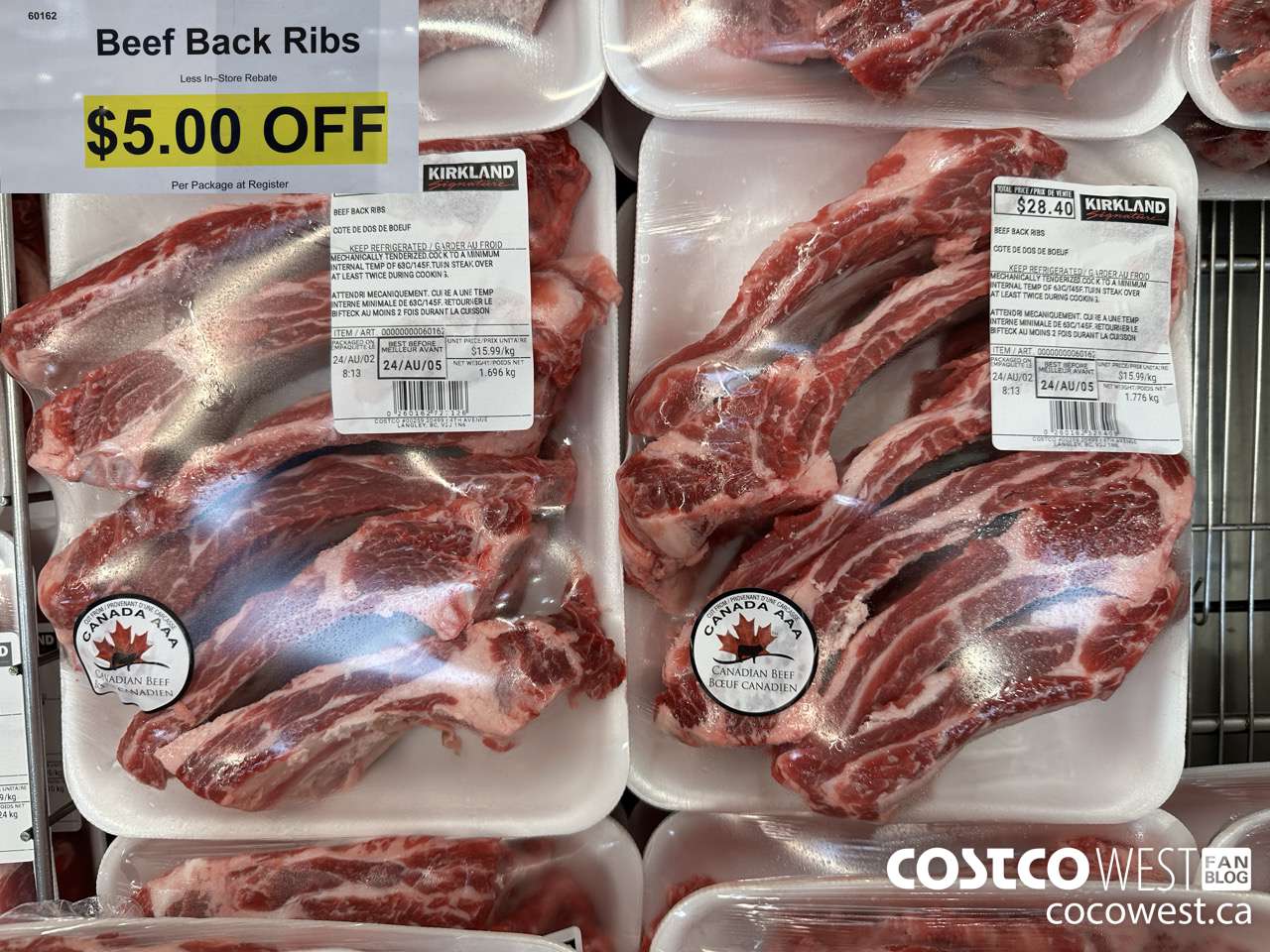 60162 BEEF BACK RIBS ($5.00 INSTANT SAVINGS)
