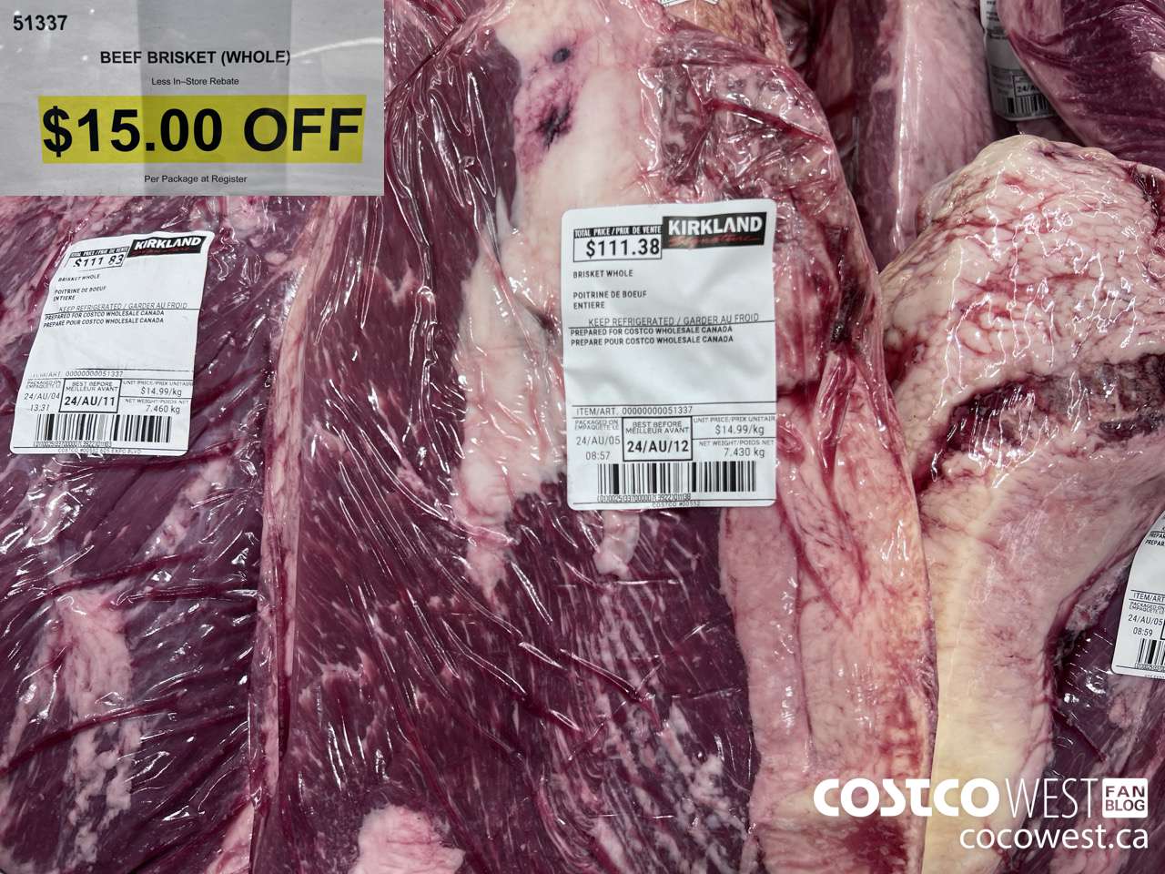 51337 BEEF BRISKET WHOLE ($15.00 INSTANT SAVINGS)