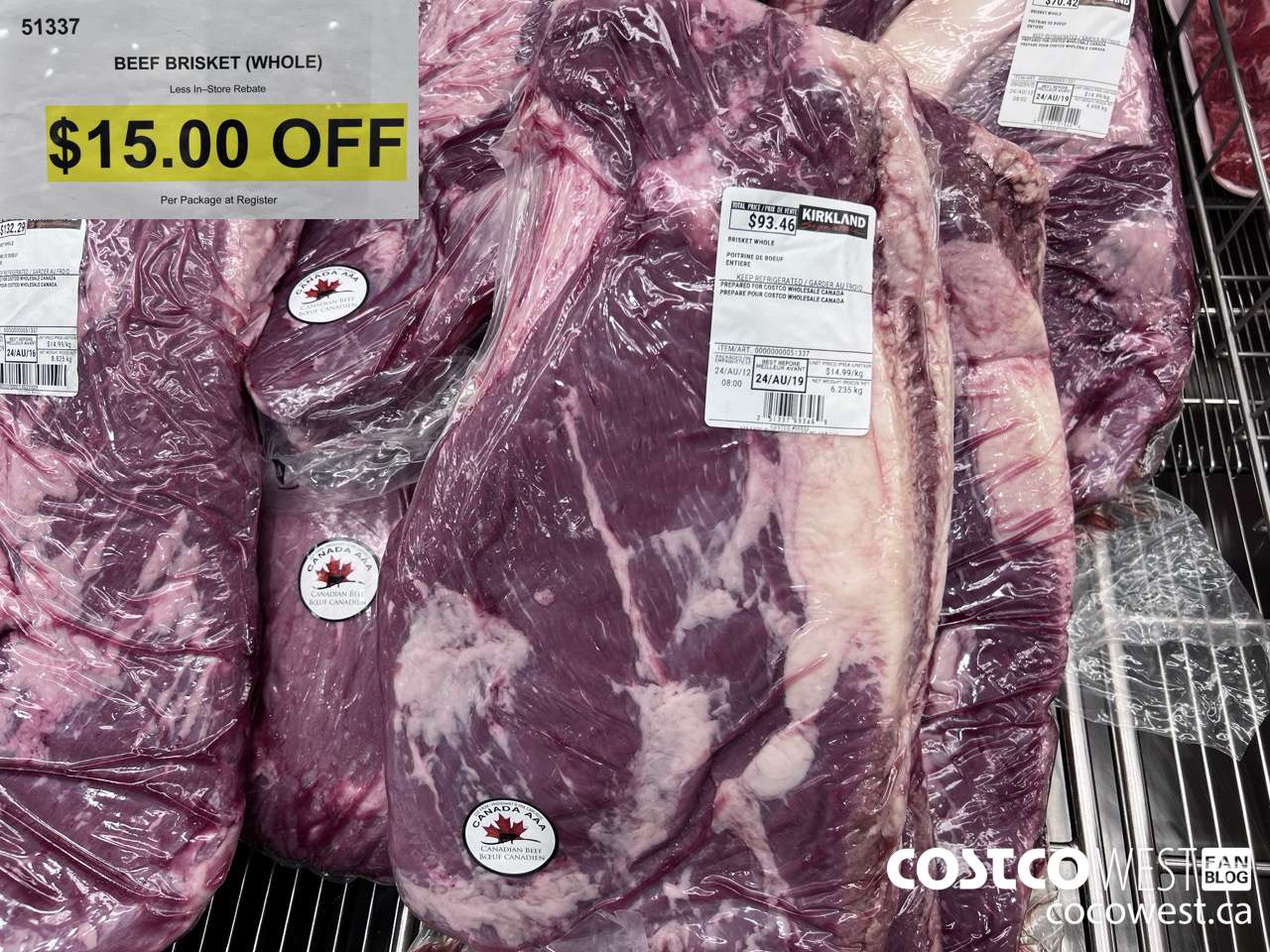 51337 BEEF BRISKET WHOLE ($15.00 INSTANT SAVINGS)