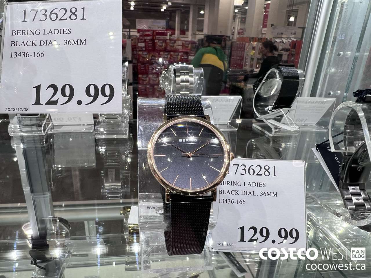 1736281 BERING LADIES BLACK DIAL, 36MM 13436-166 $129.99