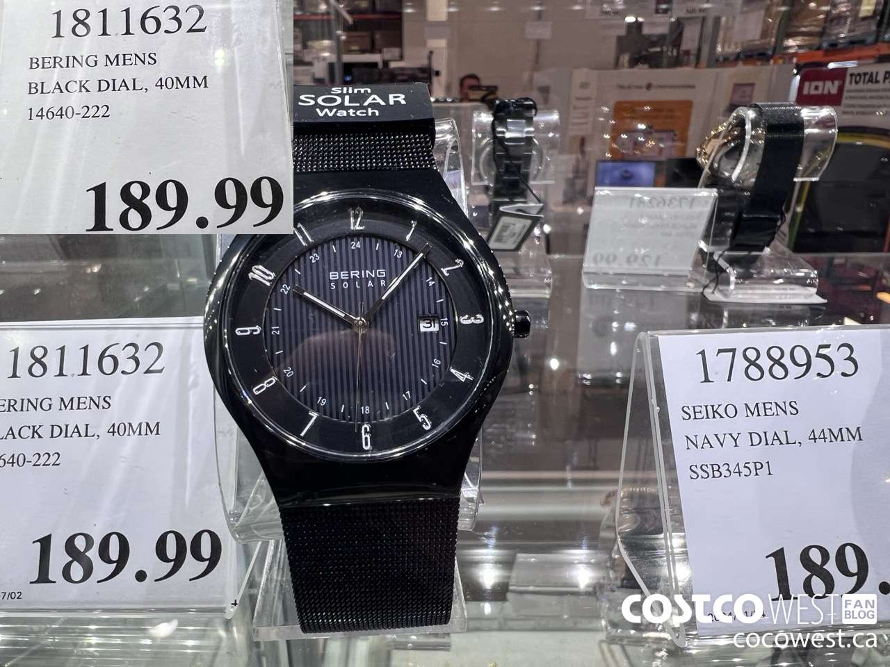 1811632 BERING MENS BLACK DIAL, 40MM 14640-222 $189.99