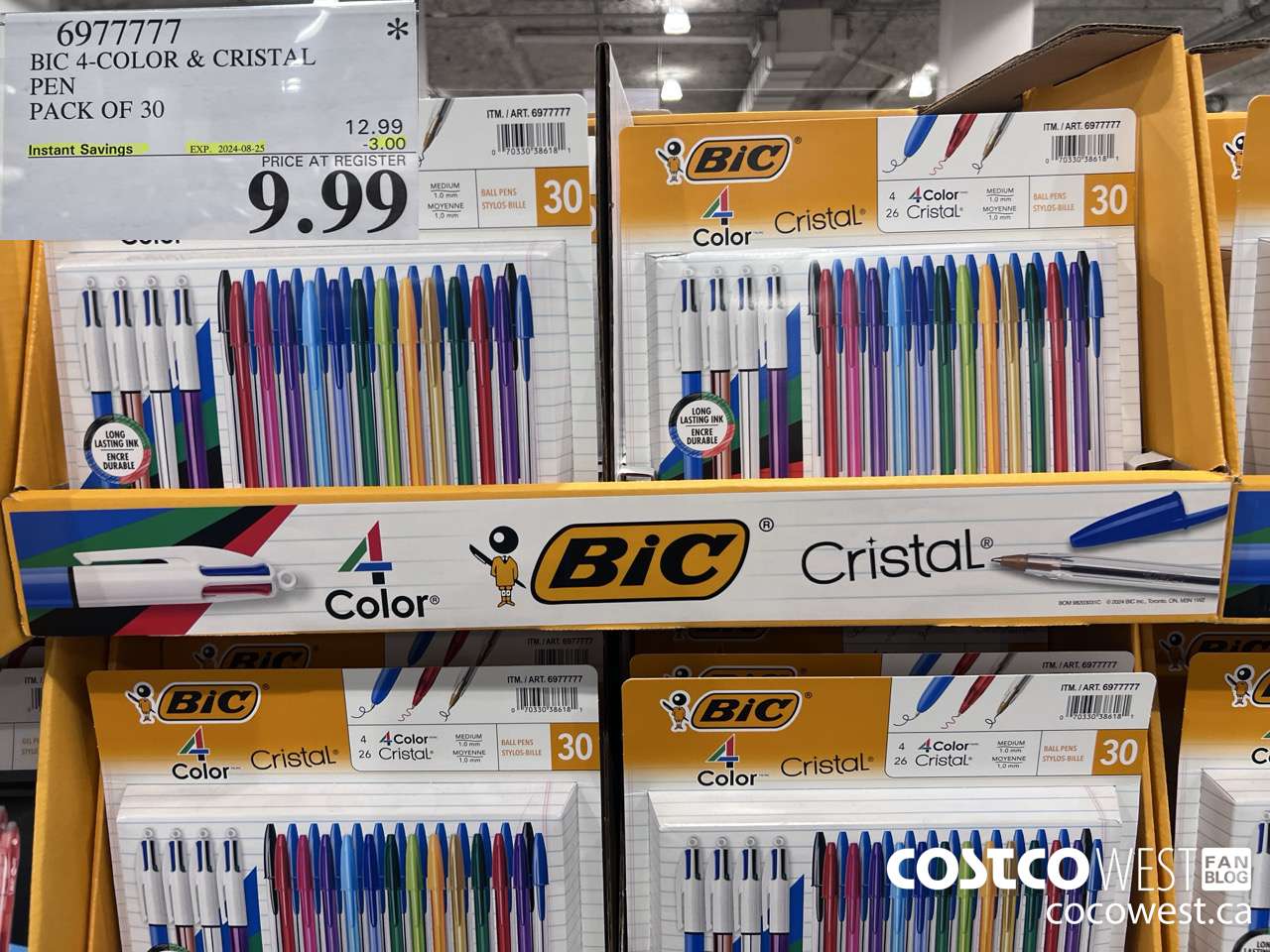 6977777 BIC 4-COLOR & CRISTAL PEN PACK OF 30 ($3.00 INSTANT SAVINGS EXPIRES ON 2024-08-25) $9.99