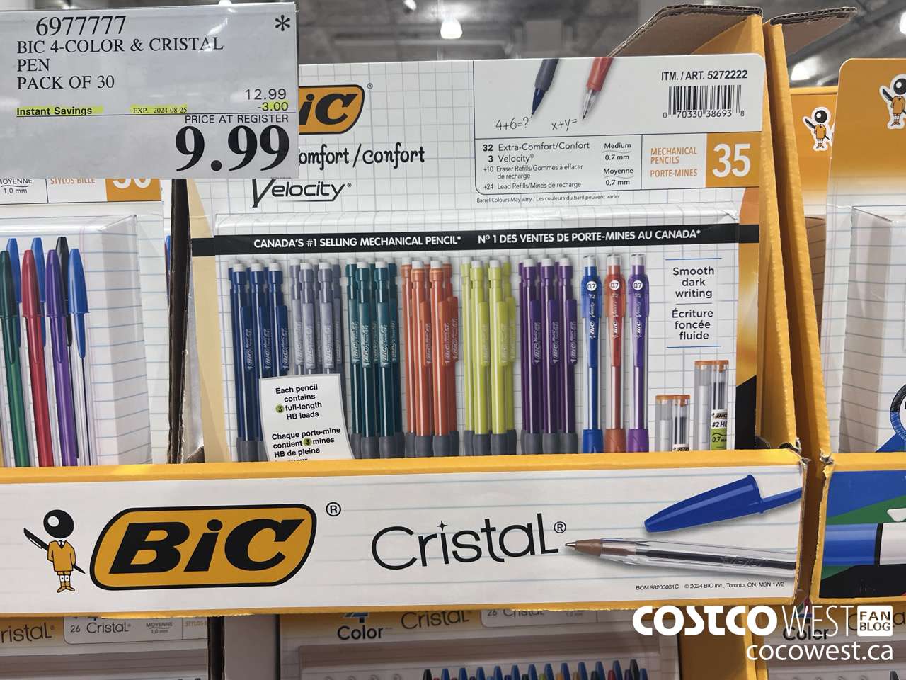 6977777 BIC 4-COLOR & CRISTAL PEN PACK OF 30 ($3.00 INSTANT SAVINGS EXPIRES ON 2024-08-25) $9.99