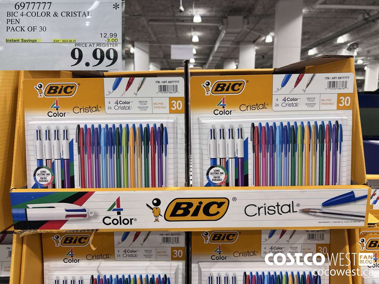 6977777 BIC 4-COLOR & CRISTAL PEN PACK OF 30 ($3.00 INSTANT SAVINGS EXPIRES ON 2024-08-25) $9.99