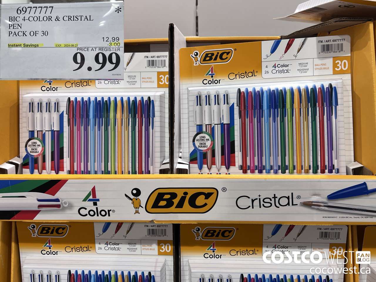 6977777 BIC 4-COLOR & CRISTAL PEN PACK OF 30 ($3.00 INSTANT SAVINGS EXPIRES ON 2024-08-25) $9.99