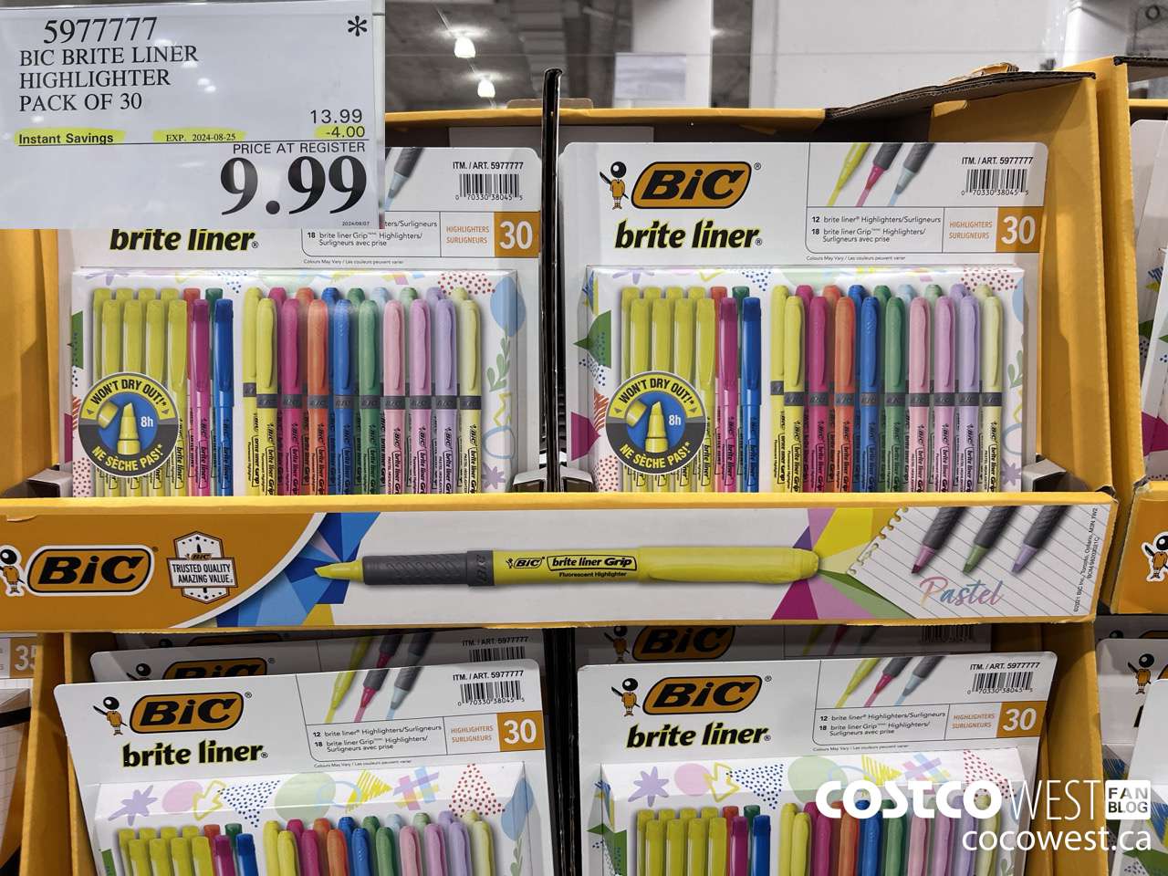 5977777 BIC BRITELINER HIGHLIGHTERS PACK OF 30 ($4.00 INSTANT SAVINGS EXPIRES ON 2024-08-25) $9.99