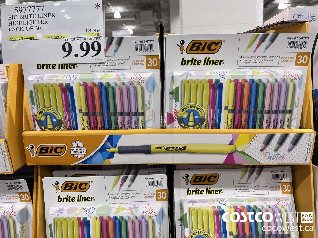 5977777 BIC BRITELINER HIGHLIGHTERS PACK OF 30 ($4.00 INSTANT SAVINGS EXPIRES ON 2024-08-25) $9.99