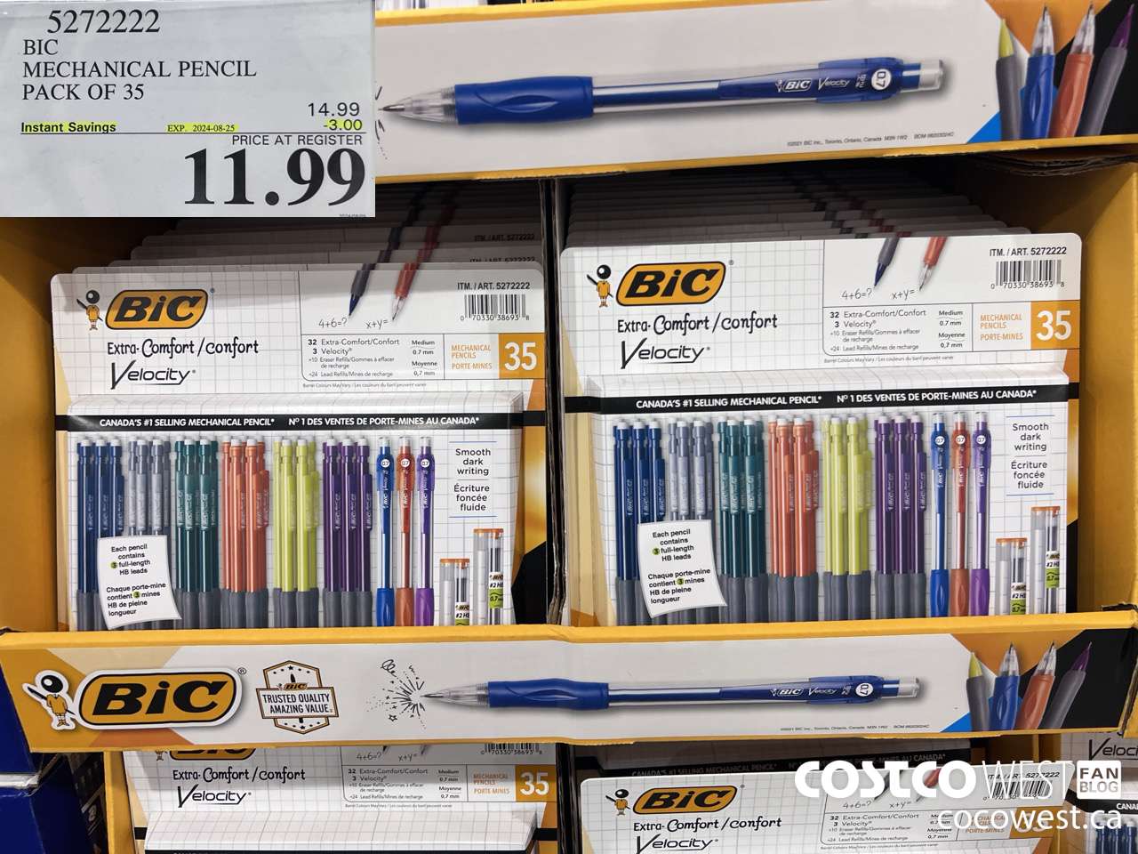 5272222 BIC MECHANICAL PENCIL PACK OF 35 ($3.00 INSTANT SAVINGS EXPIRES ON 2024-08-25) $11.99