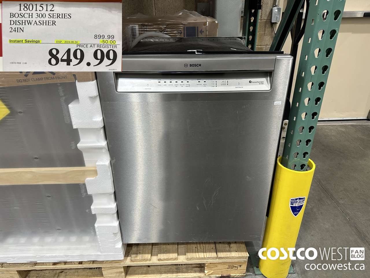 1801512 BOSCH 300 SERIES DISHWASHER 24IN ($50.00 INSTANT SAVINGS EXPIRES ON 2024-08-24) $84.99