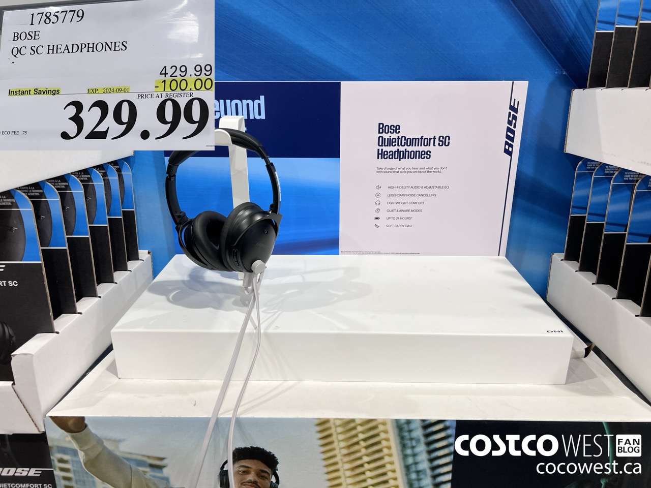 1785779 BOSE QUIET COMFORT OVER-THE-EAR WIRELESS HEADPHONES ($100.00 INSTANT SAVINGS EXPIRES ON 2024-09-01) $329.99