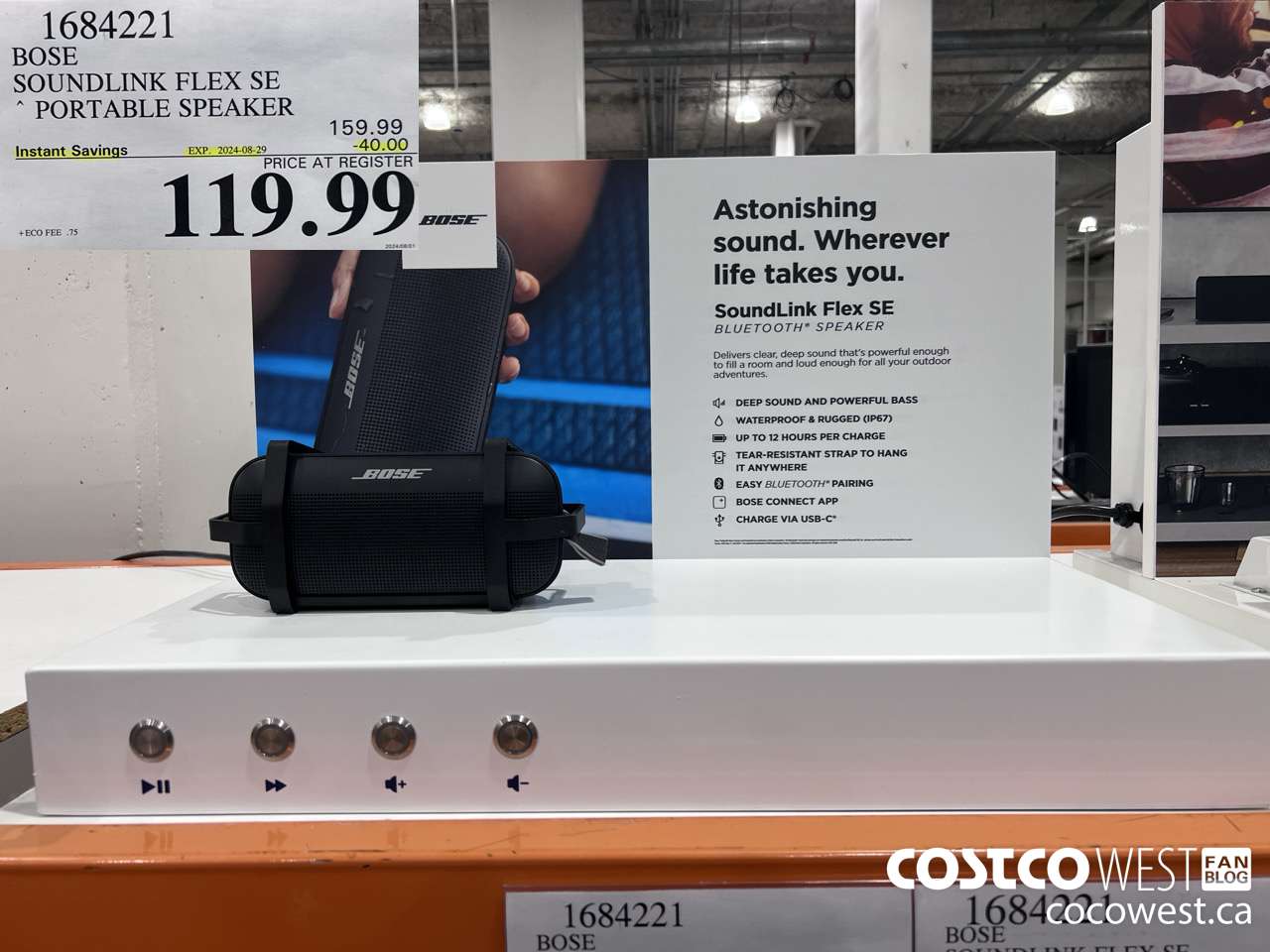 1684221 BOSE SOUNDLINK FLEX SPEAKER ($40.00 INSTANT SAVINGS EXPIRES ON 2024-08-29) $119.99