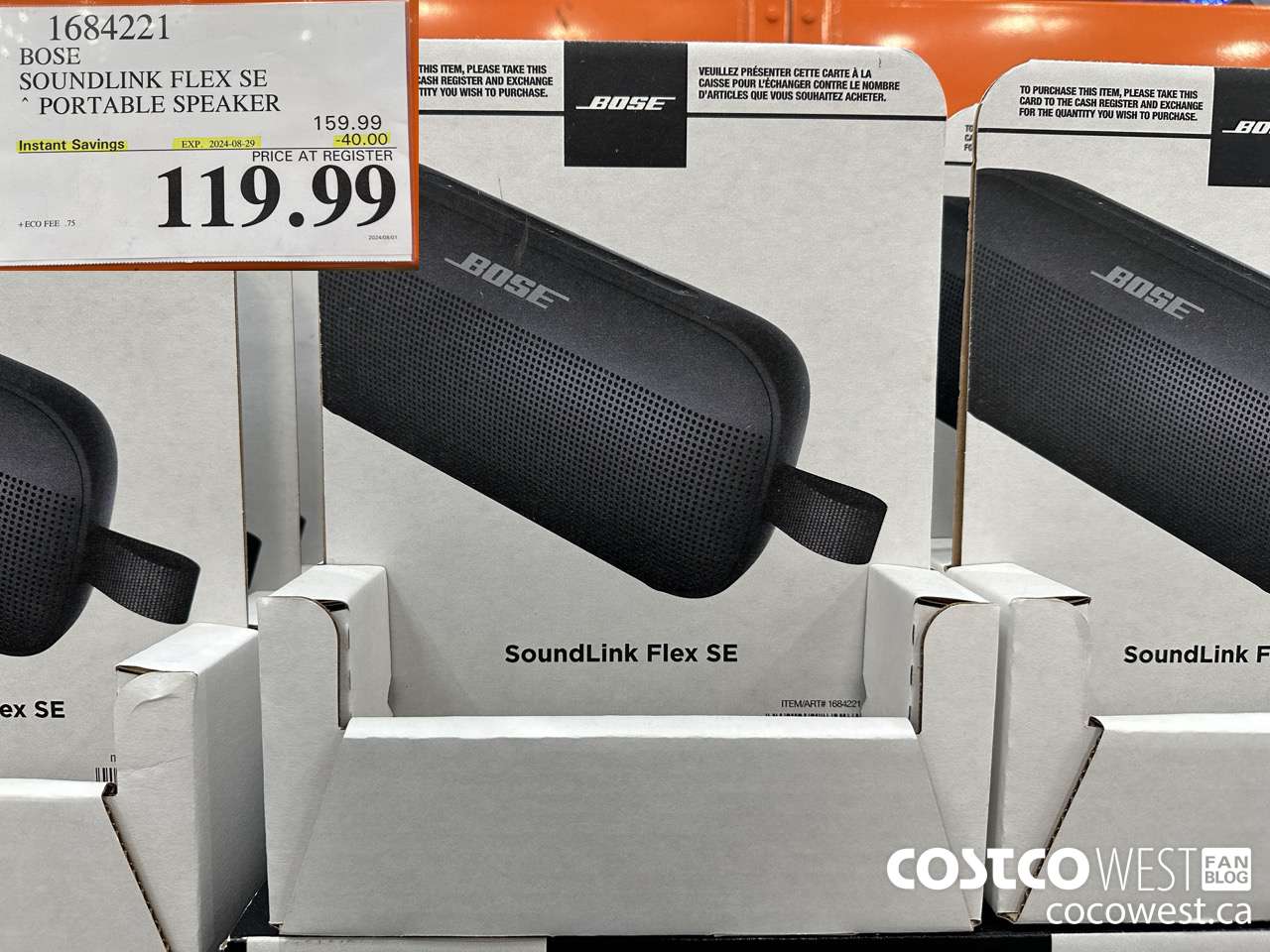 1684221 BOSE SOUNDLINK FLEX SPEAKER ($40.00 INSTANT SAVINGS EXPIRES ON 2024-08-29) $119.99
