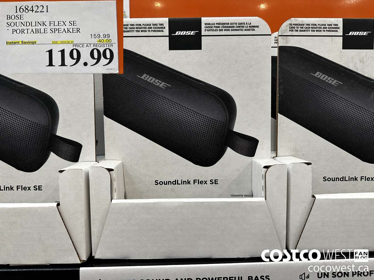 1684221 BOSE SOUNDLINK FLEX SPEAKER ($40.00 INSTANT SAVINGS EXPIRES ON 2024-08-29) $119.99