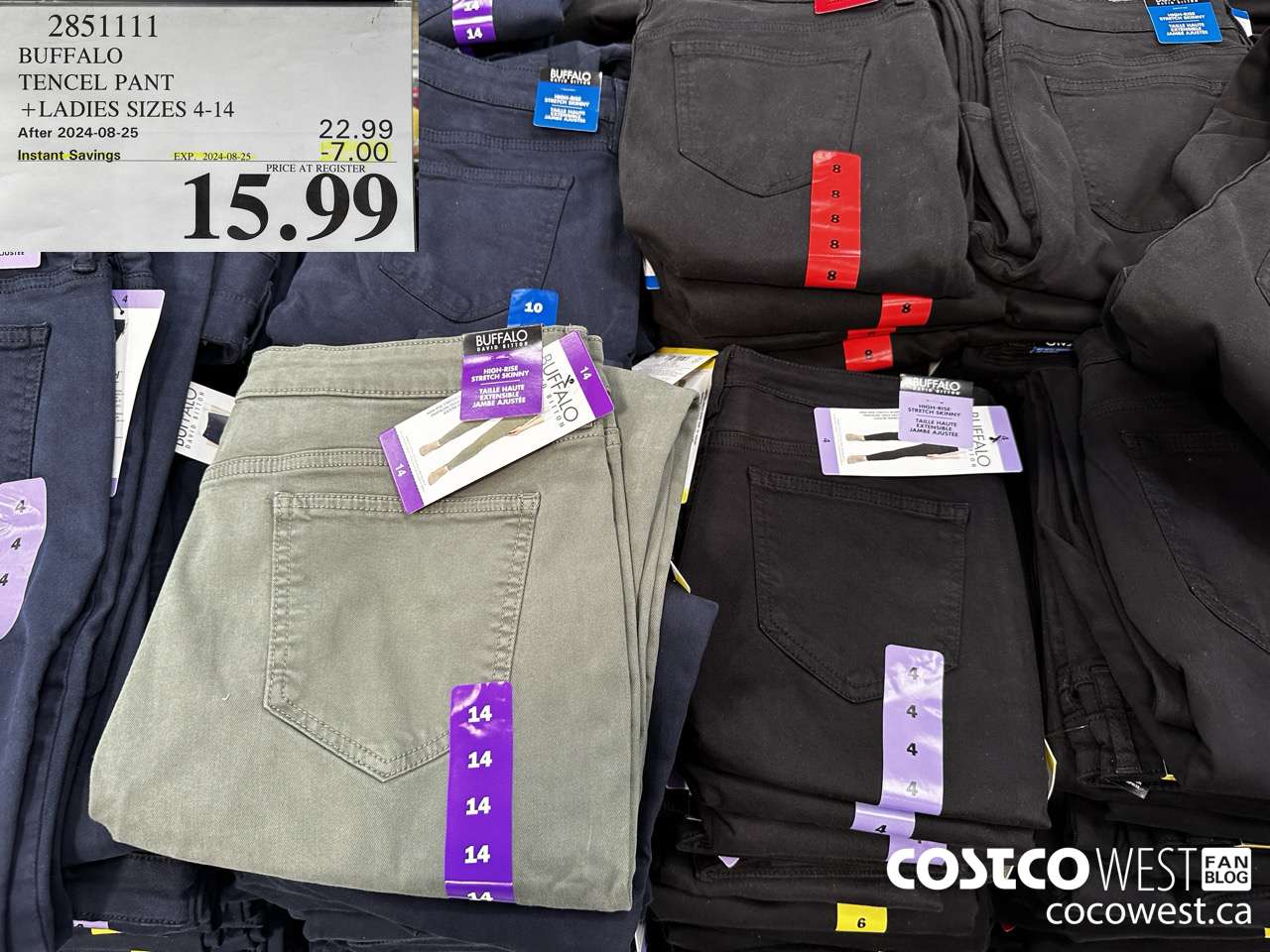 2851111 BUFFALO TENCEL PANT LADIES SIZES 4-14 ($7.00 INSTANT SAVINGS EXPIRES ON 2024-08-25) $15.99