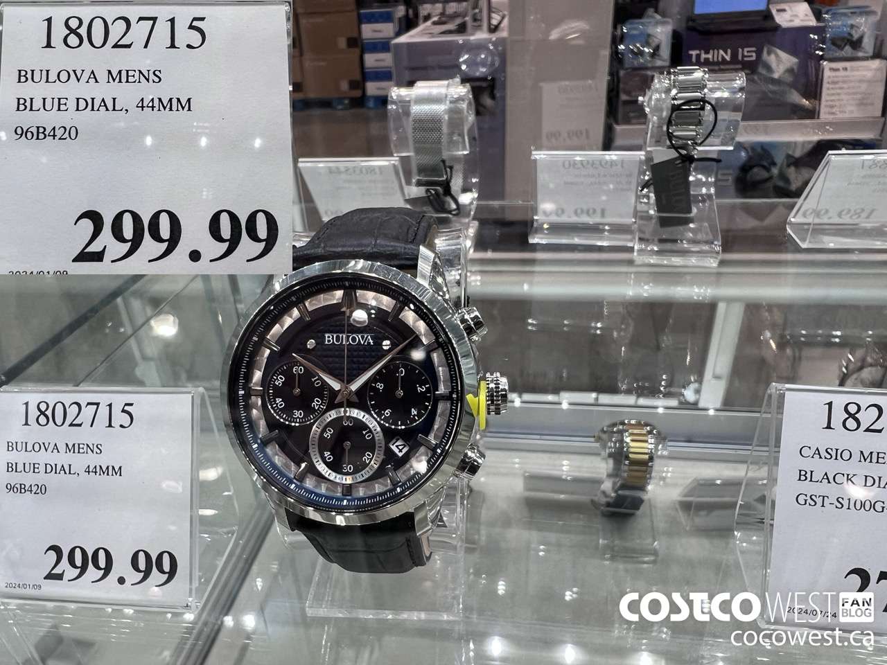 1802715 BULOVA MENS BLUE DIAL, 44MM 96B420 $299.99