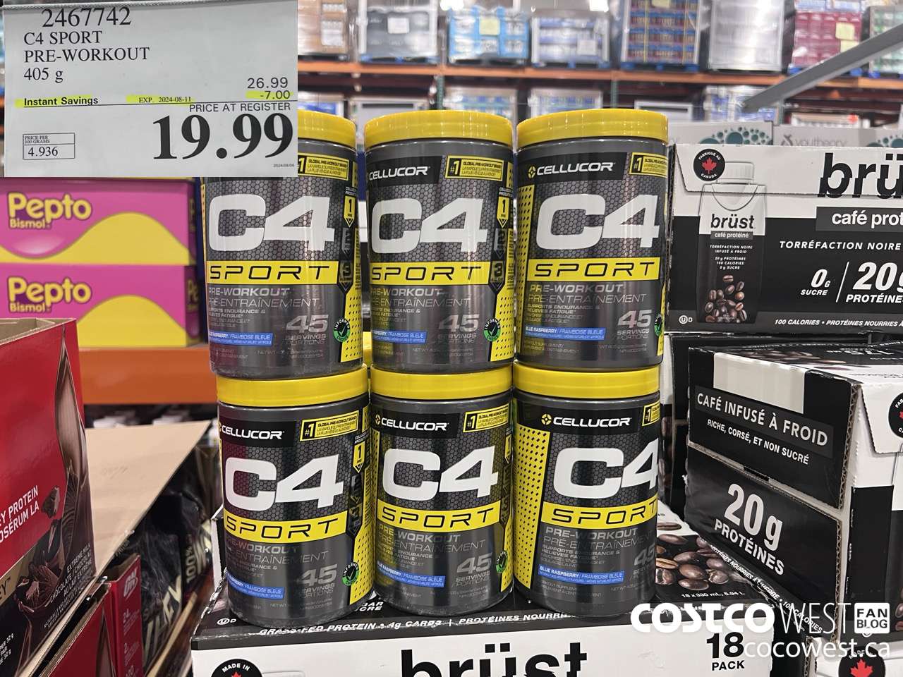 2467742 C4 SPORT PRE-WORKOUT 405 G ($7.00 INSTANT SAVINGS EXPIRES ON 2024-08-11) $19.99
