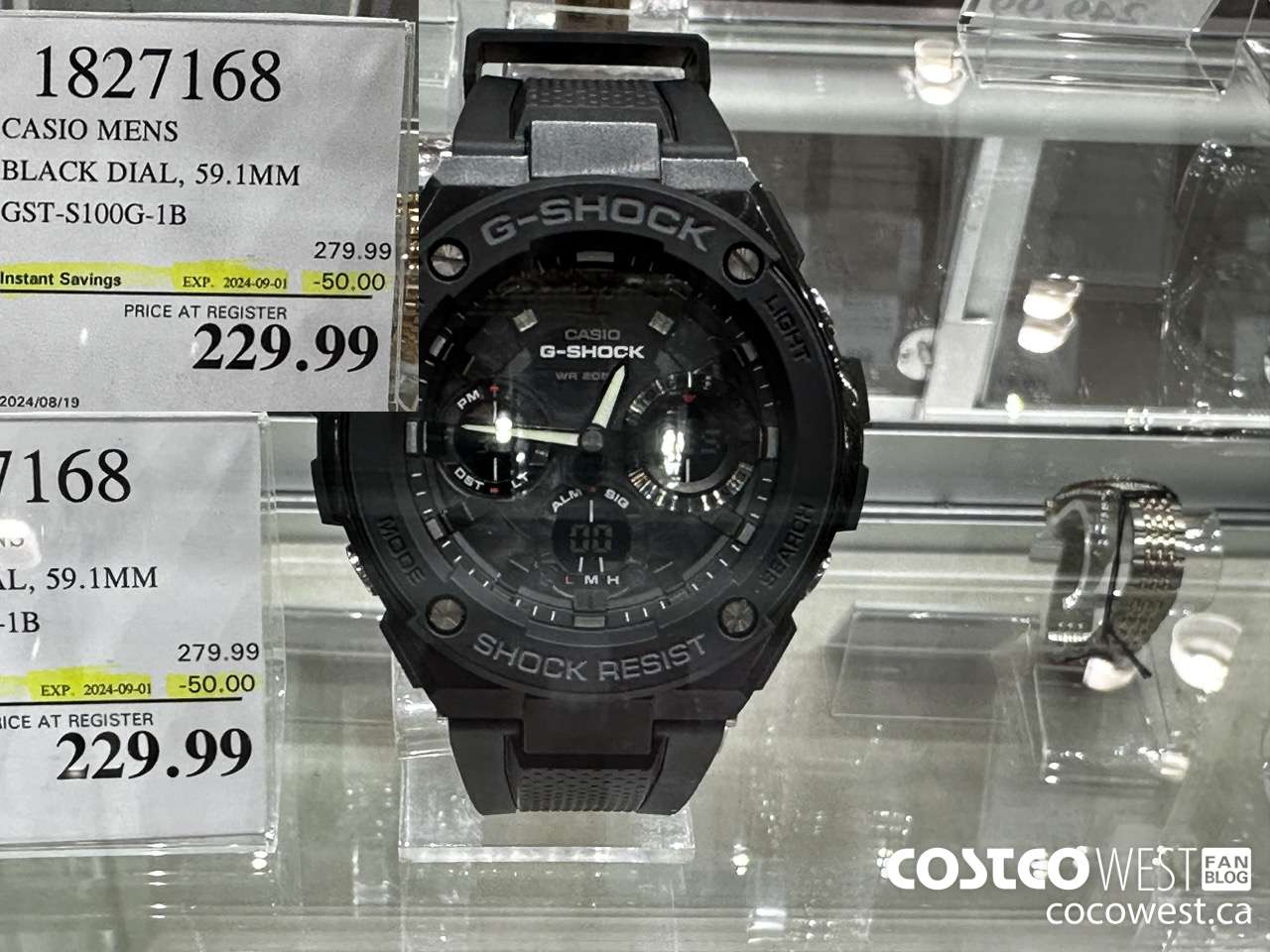 1827168 CASIO MENS BLACK DIAL, 59.1MM GST-S100G-1B ($50.00 INSTANT SAVINGS EXPIRES ON 2024-09-01) $229.99