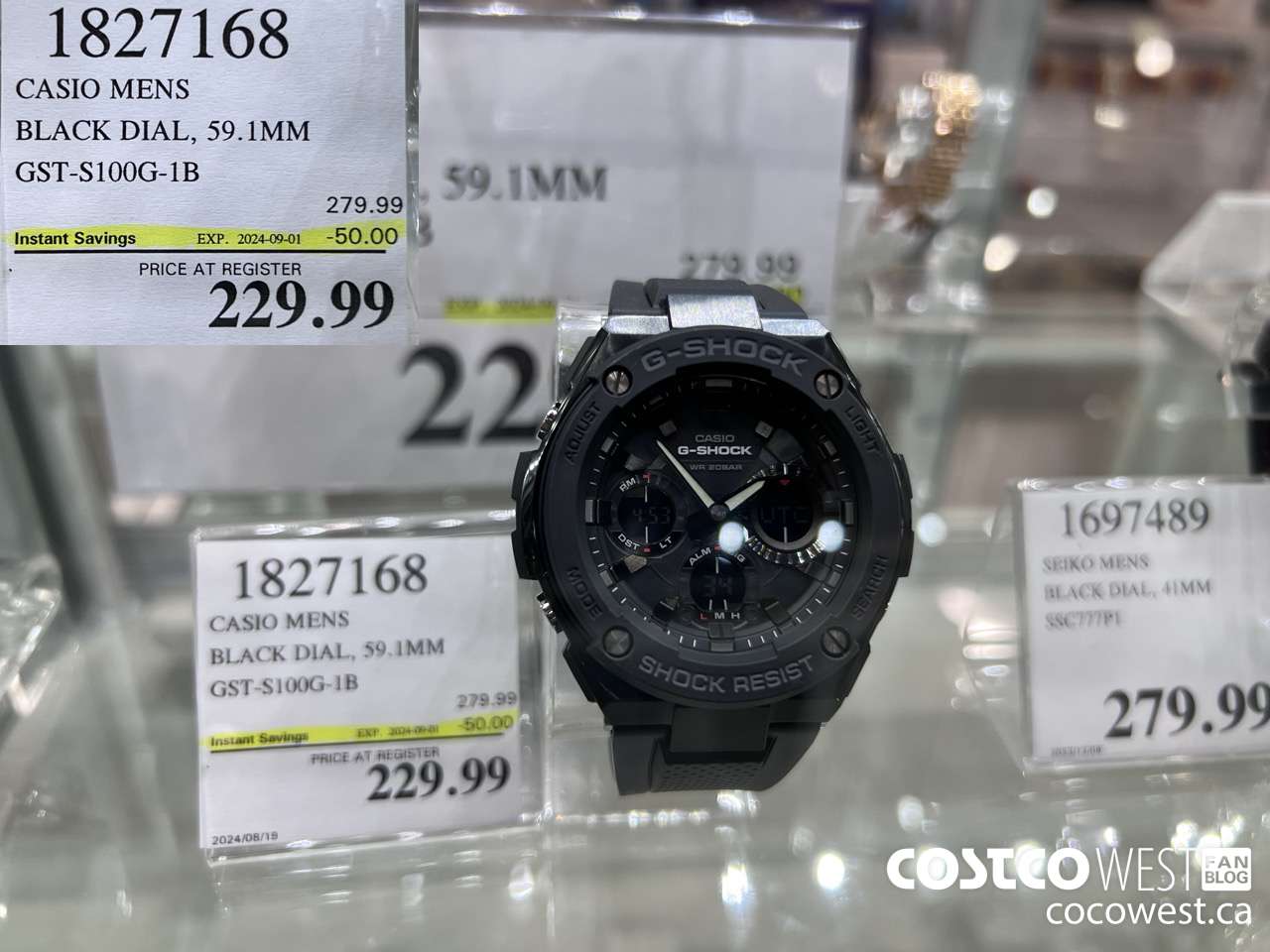 1827168 CASIO MENS BLACK DIAL, 59.1MM GST-S100G-1B ($50.00 INSTANT SAVINGS EXPIRES ON 2024-09-01) $229.99